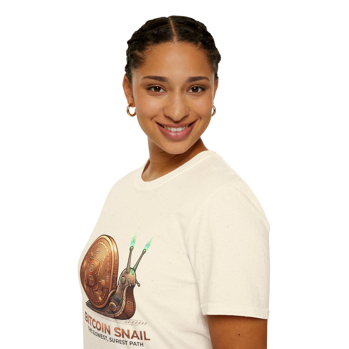 Bitcoin Snail T-Shirt — "Bitcoin Snail: The Slowest, Surest Path" Crypto Tee