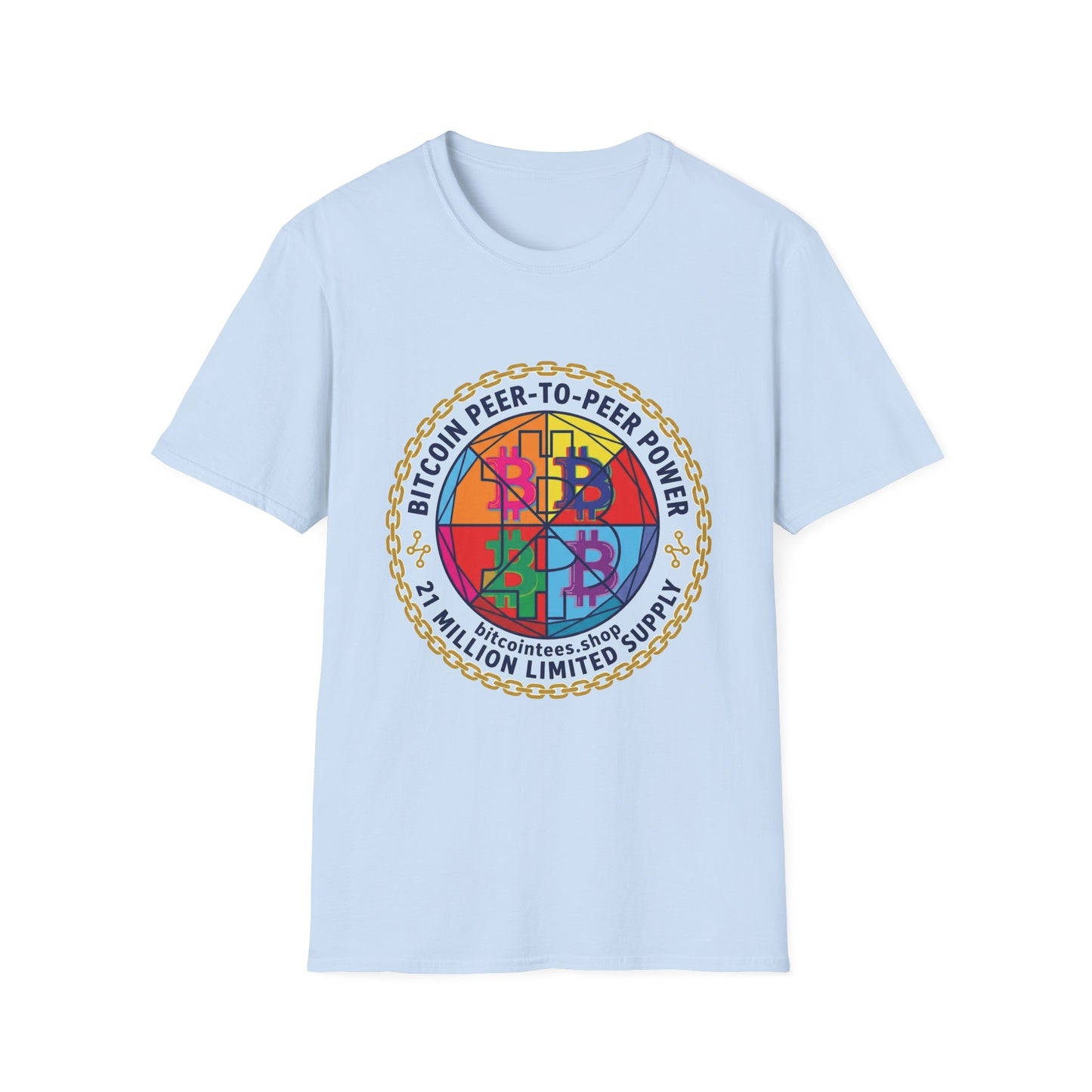 Bitcointees Colorwheel Logo T-Shirt — Crypto Peer-to-Peer Graphic Tee
