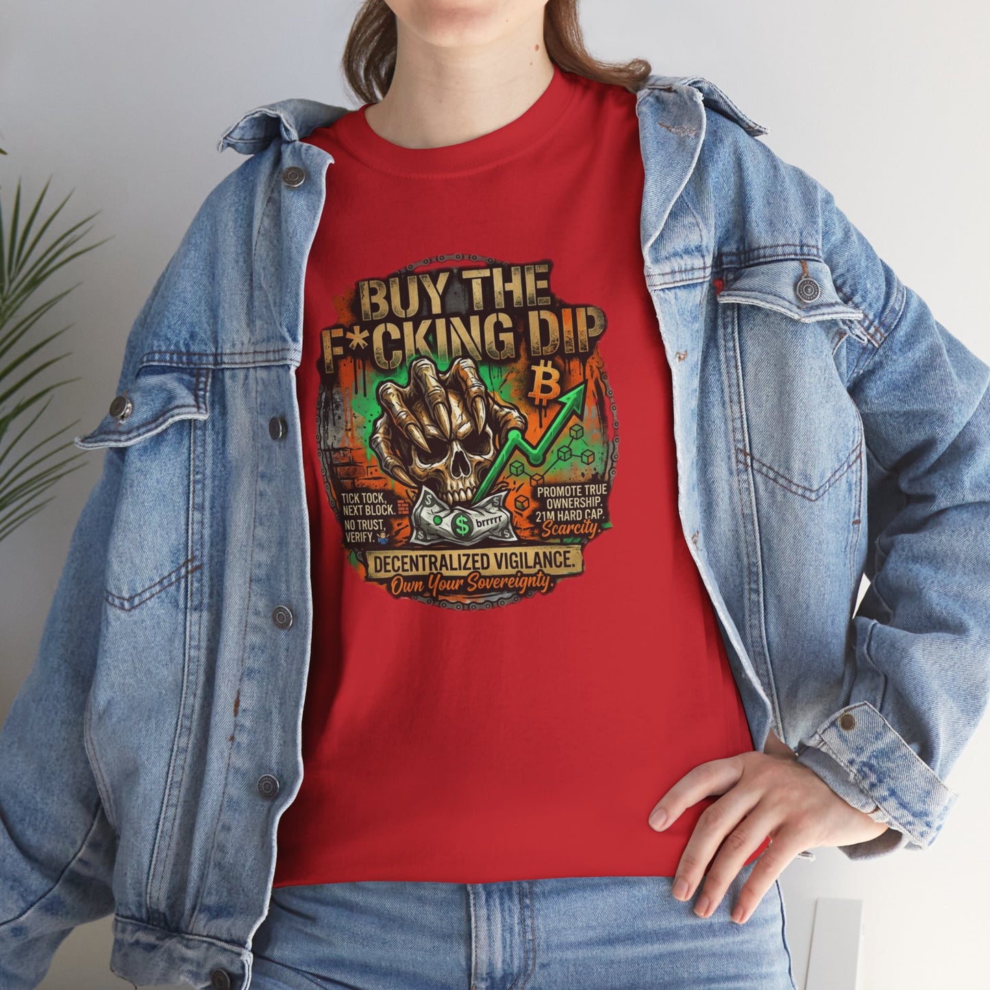 Buy The F*cking Dip Graphic Tee — Stock Market Crypto HODL Trading Shirt