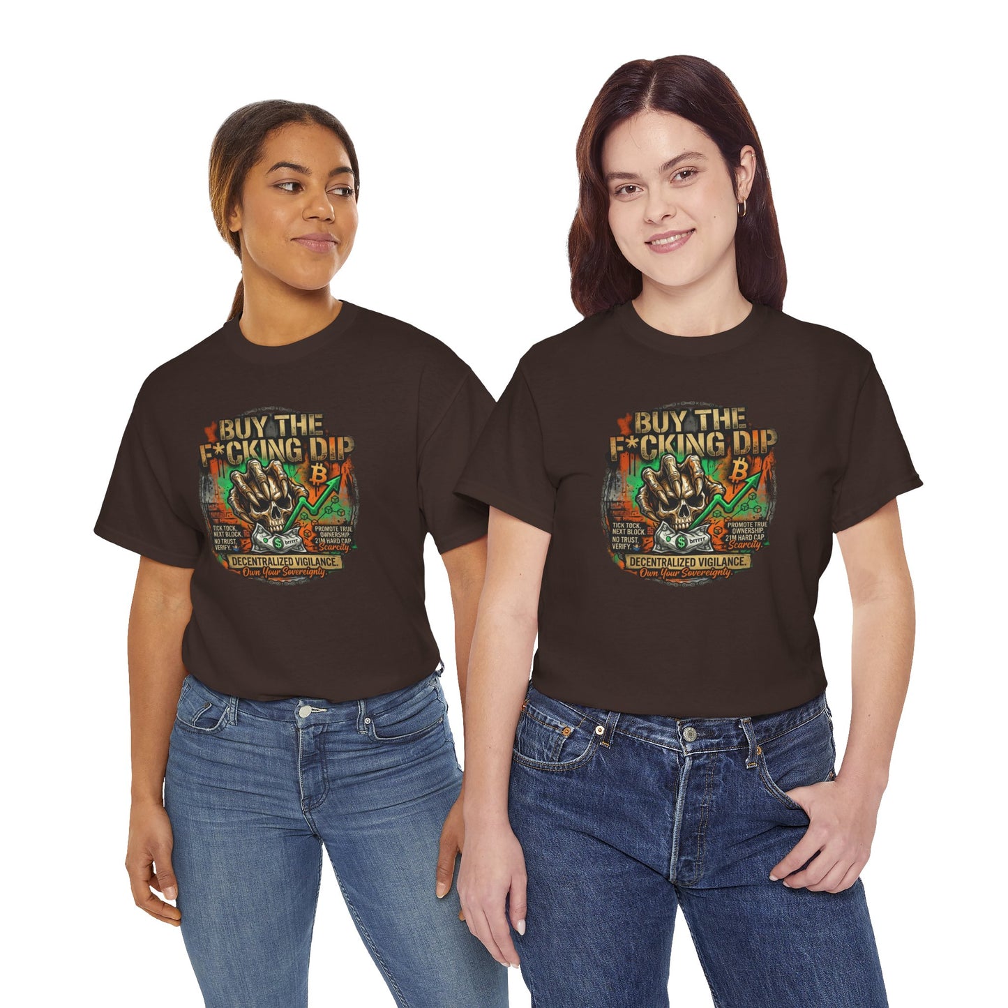 Buy The F*cking Dip Graphic Tee — Stock Market Crypto HODL Trading Shirt