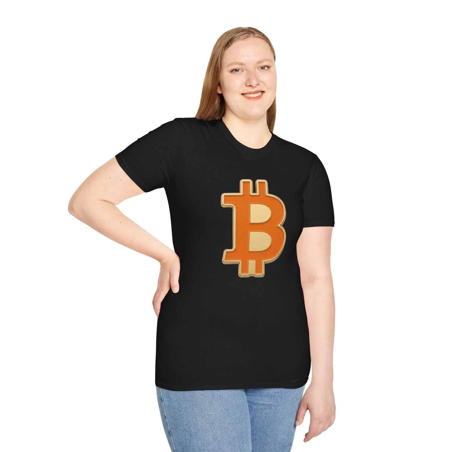 Bitcoin Enamel Logo T-Shirt — Retro Orange Crypto Tee