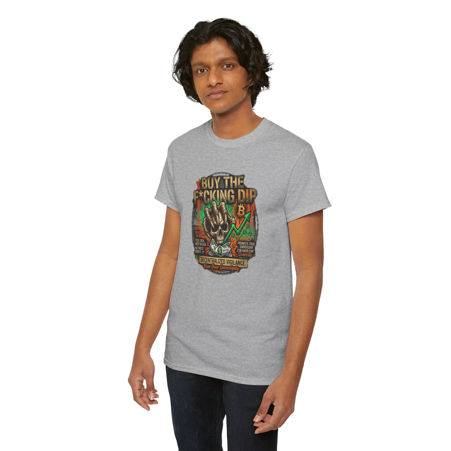 Buy The F*cking Dip Graphic Tee — Stock Market Crypto HODL Trading Shirt