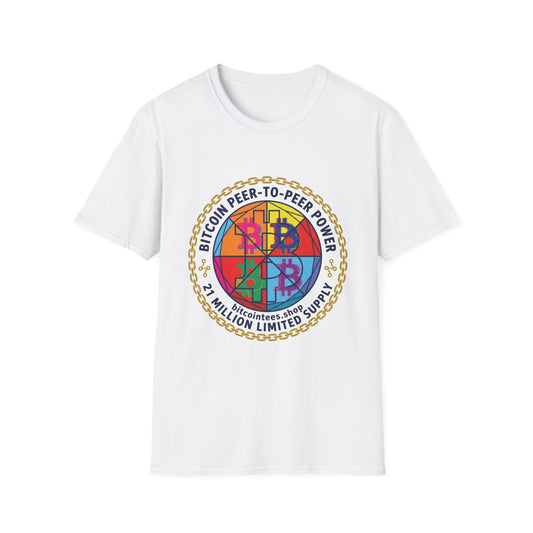 Bitcointees Colorwheel Logo T-Shirt — Crypto Peer-to-Peer Graphic Tee