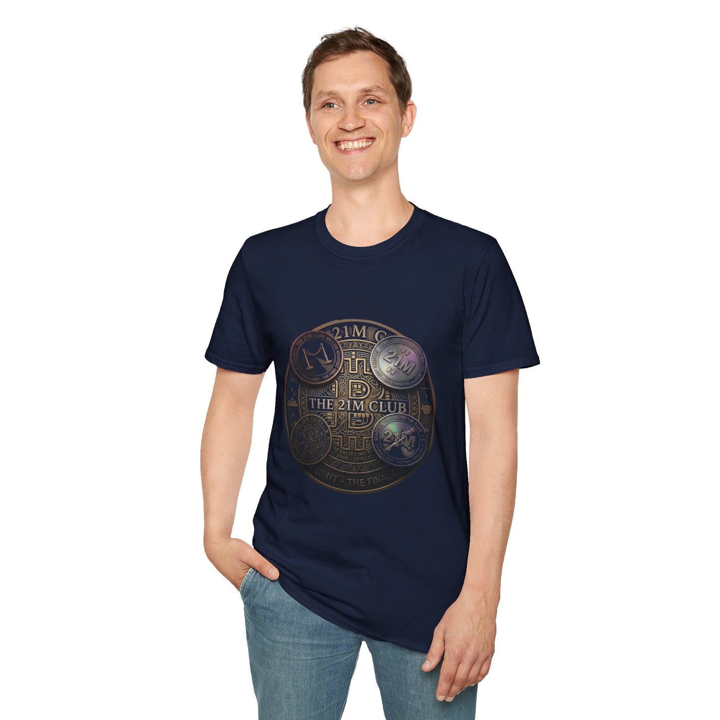Vintage 21M Club Coin Circle T-Shirt — Retro Currency Graphic Tee