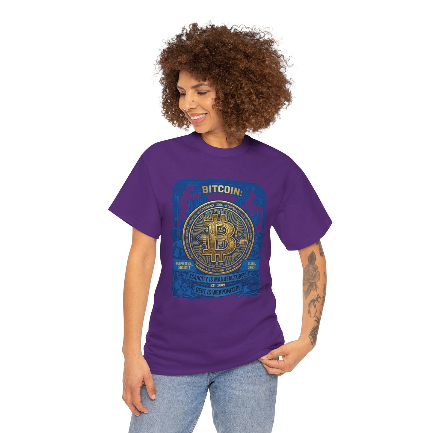 Bitcoin Vintage Coin Graphic Tee — Crypto Enthusiast T-Shirt