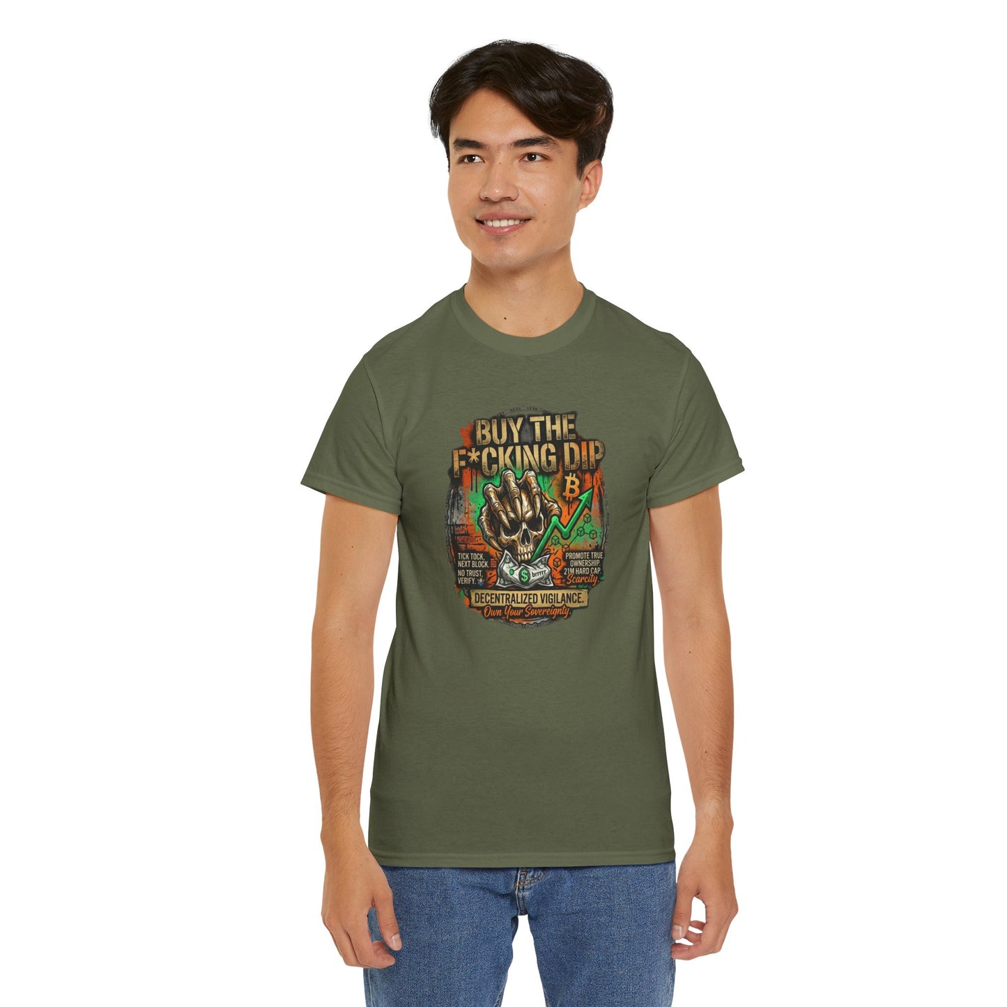 Buy The F*cking Dip Graphic Tee — Stock Market Crypto HODL Trading Shirt