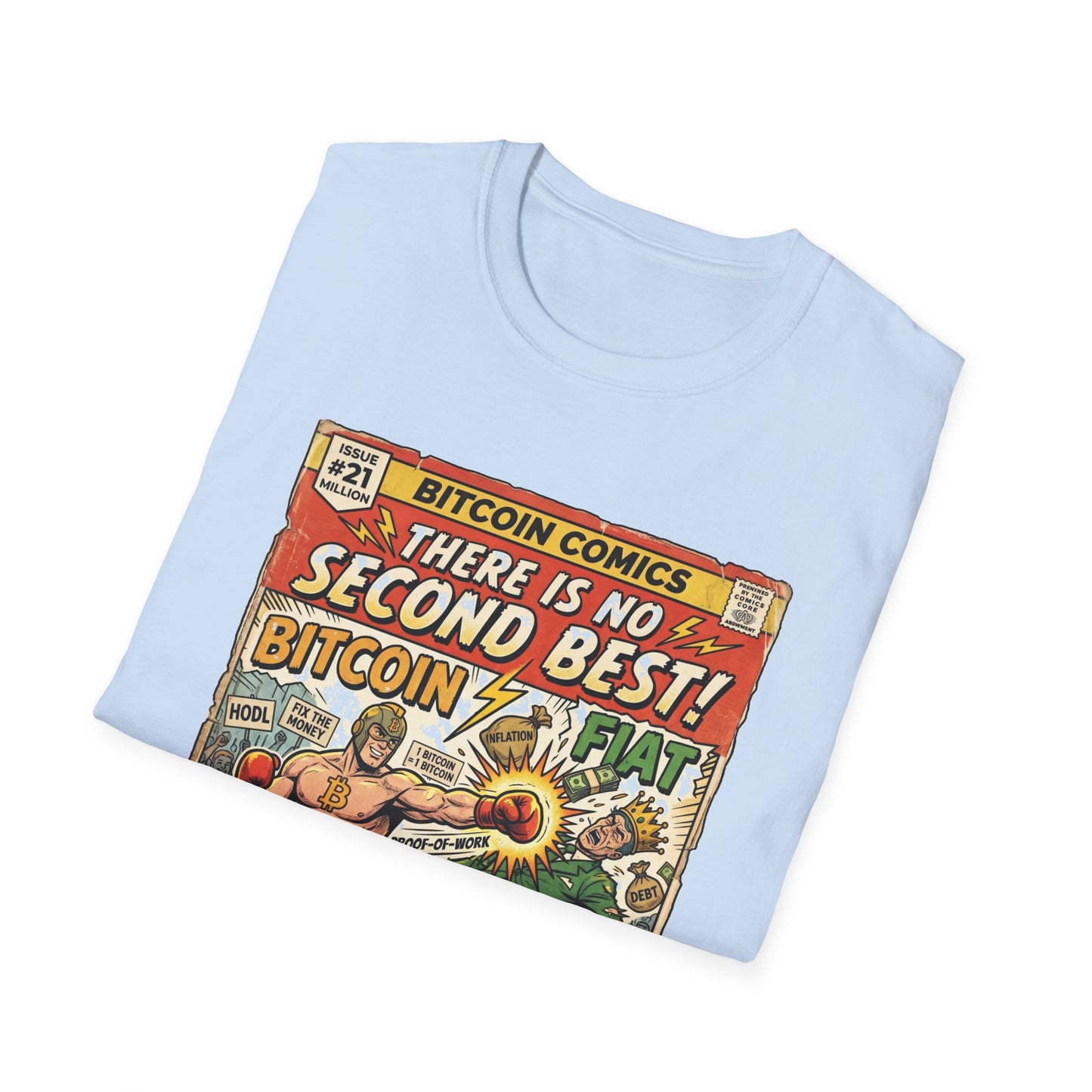 Bitcoin Comics Retro T-Shirt — "There Is No Second Best!" Vintage Crypto Tee