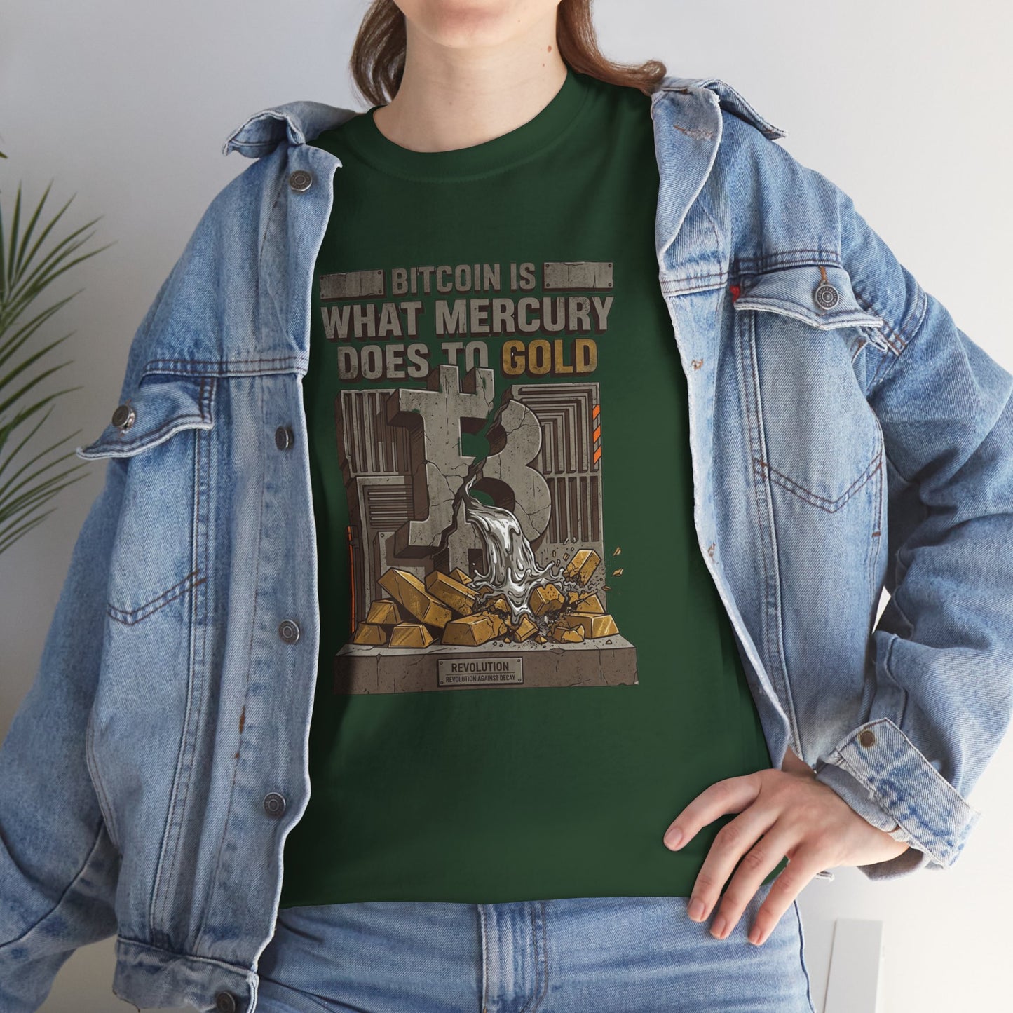 Bitcoin Mercury Effect T-Shirt — "Bitcoin is what mercury does to gold" Graphic Tee