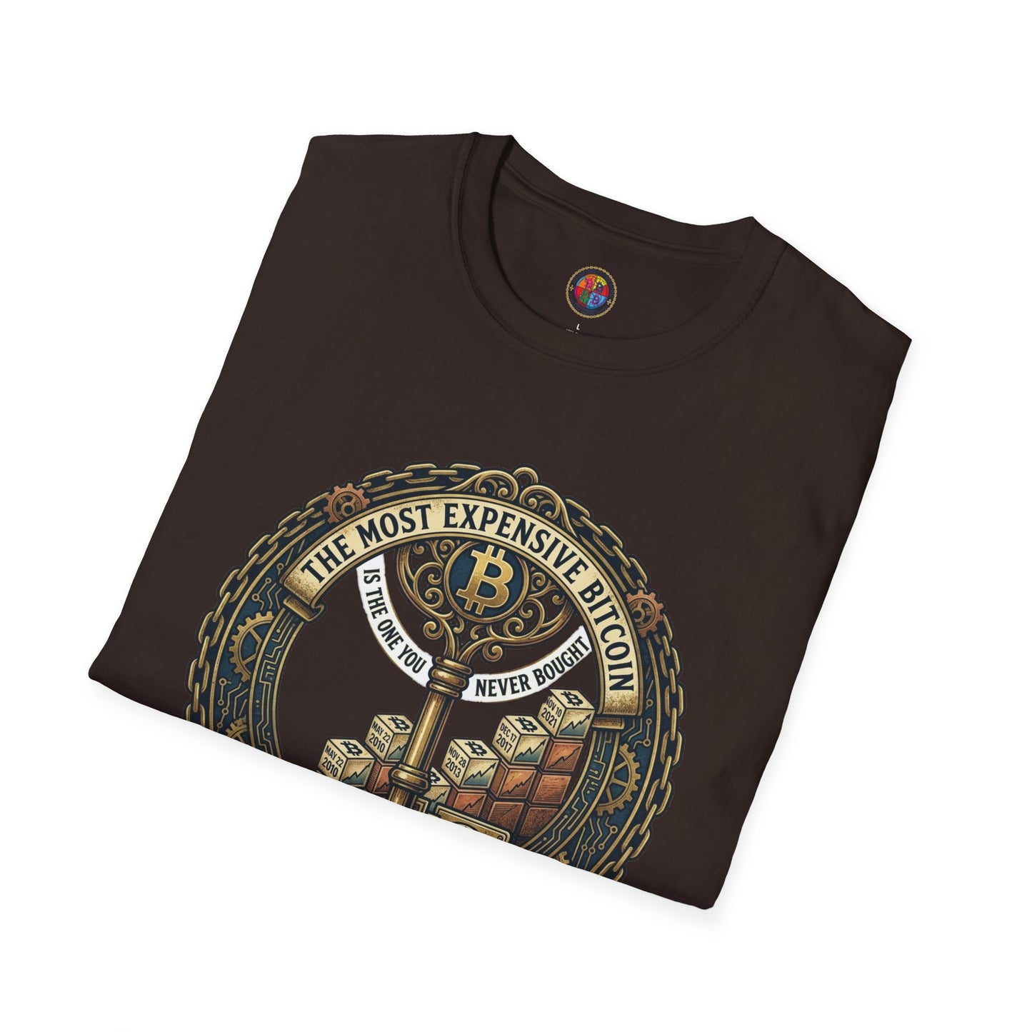 Bitcoin Vintage Key & Vault T-Shirt — "Secure Yours" Cryptocurrency Graphic Tee