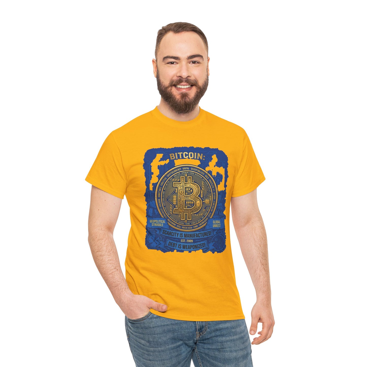 Bitcoin Vintage Coin Graphic Tee — Crypto Enthusiast T-Shirt