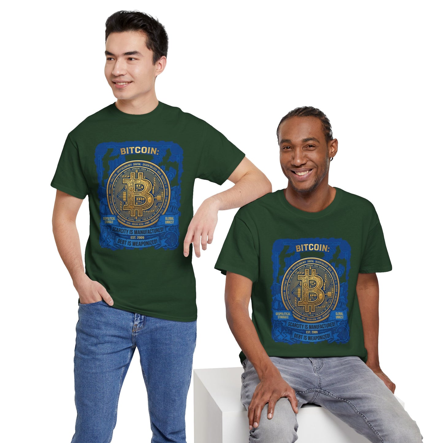Bitcoin Vintage Coin Graphic Tee — Crypto Enthusiast T-Shirt