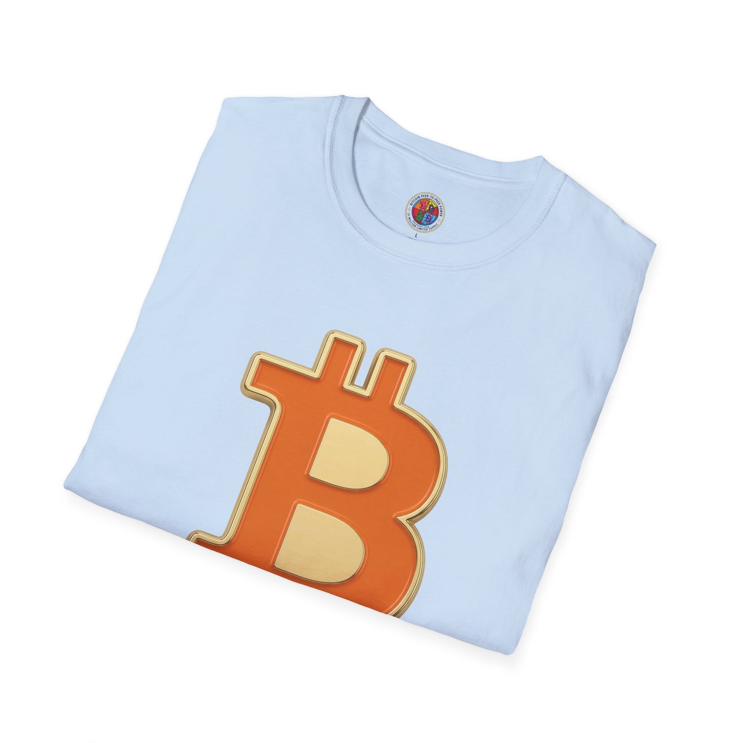 Bitcoin Enamel Logo T-Shirt — Retro Orange Crypto Tee