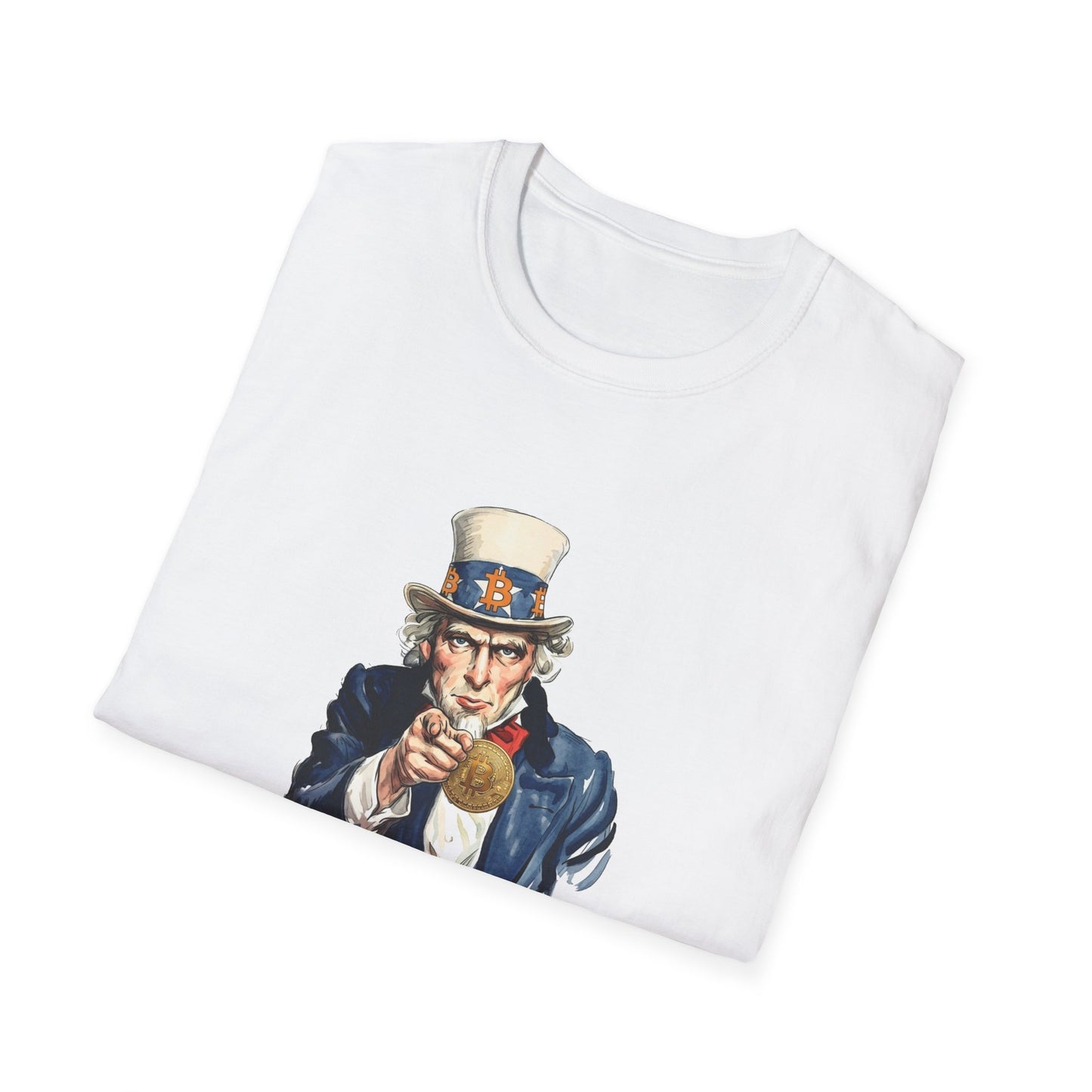 Bitcoin Uncle Sam T-Shirt — "I Want You for Bitcoin" Patriotic Crypto Tee