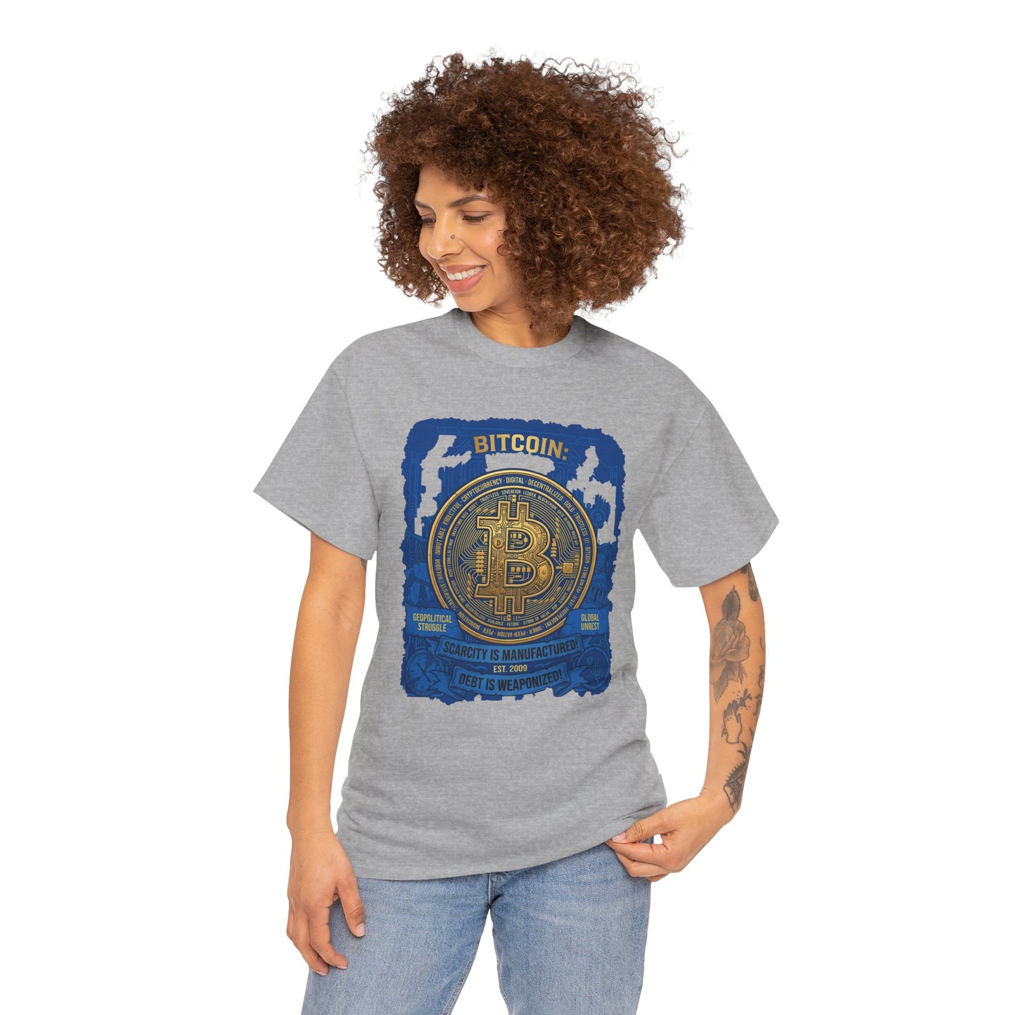 Bitcoin Vintage Coin Graphic Tee — Crypto Enthusiast T-Shirt