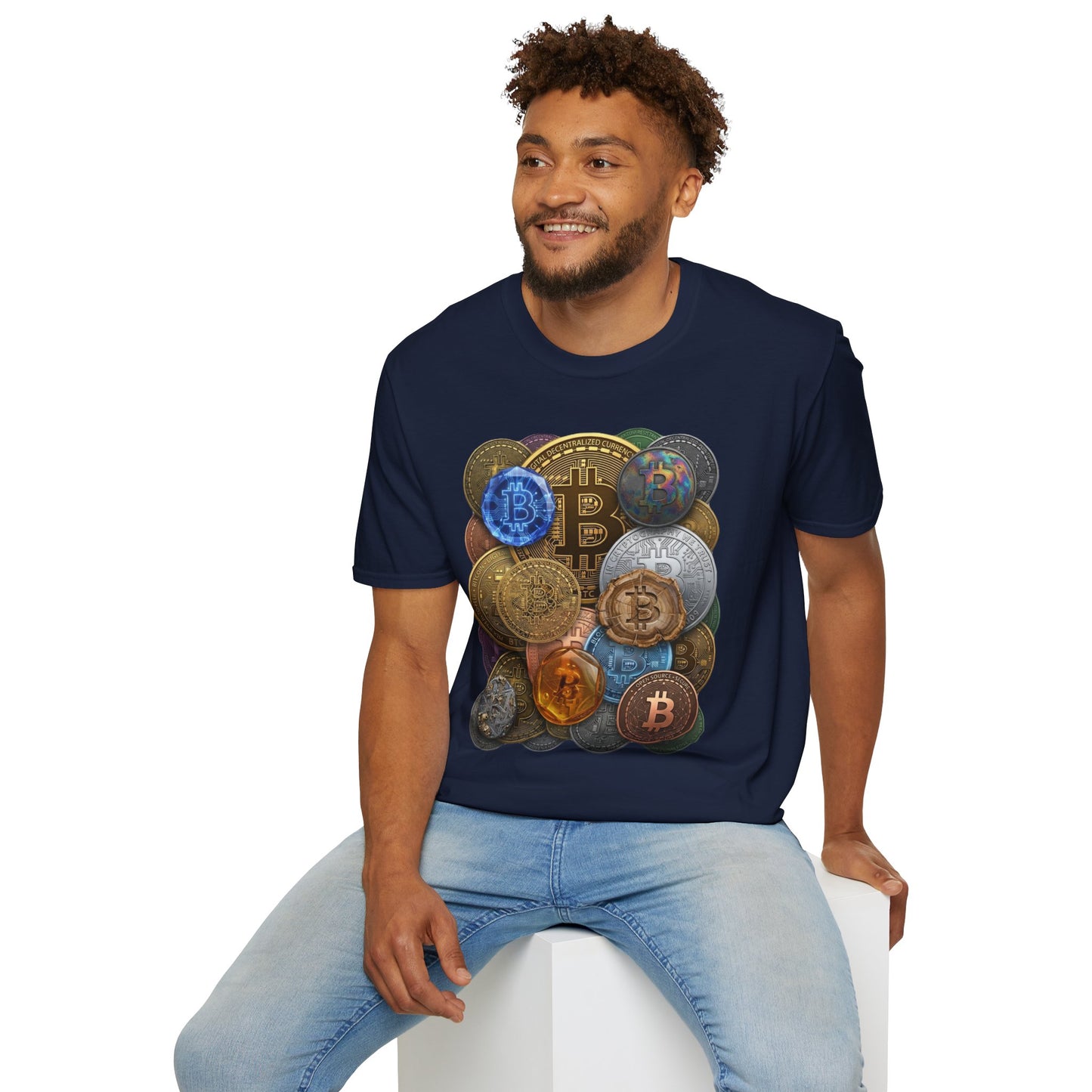 Bitcoin Crypto Coins Graphic T‑Shirt — Cryptocurrency Investor Tee