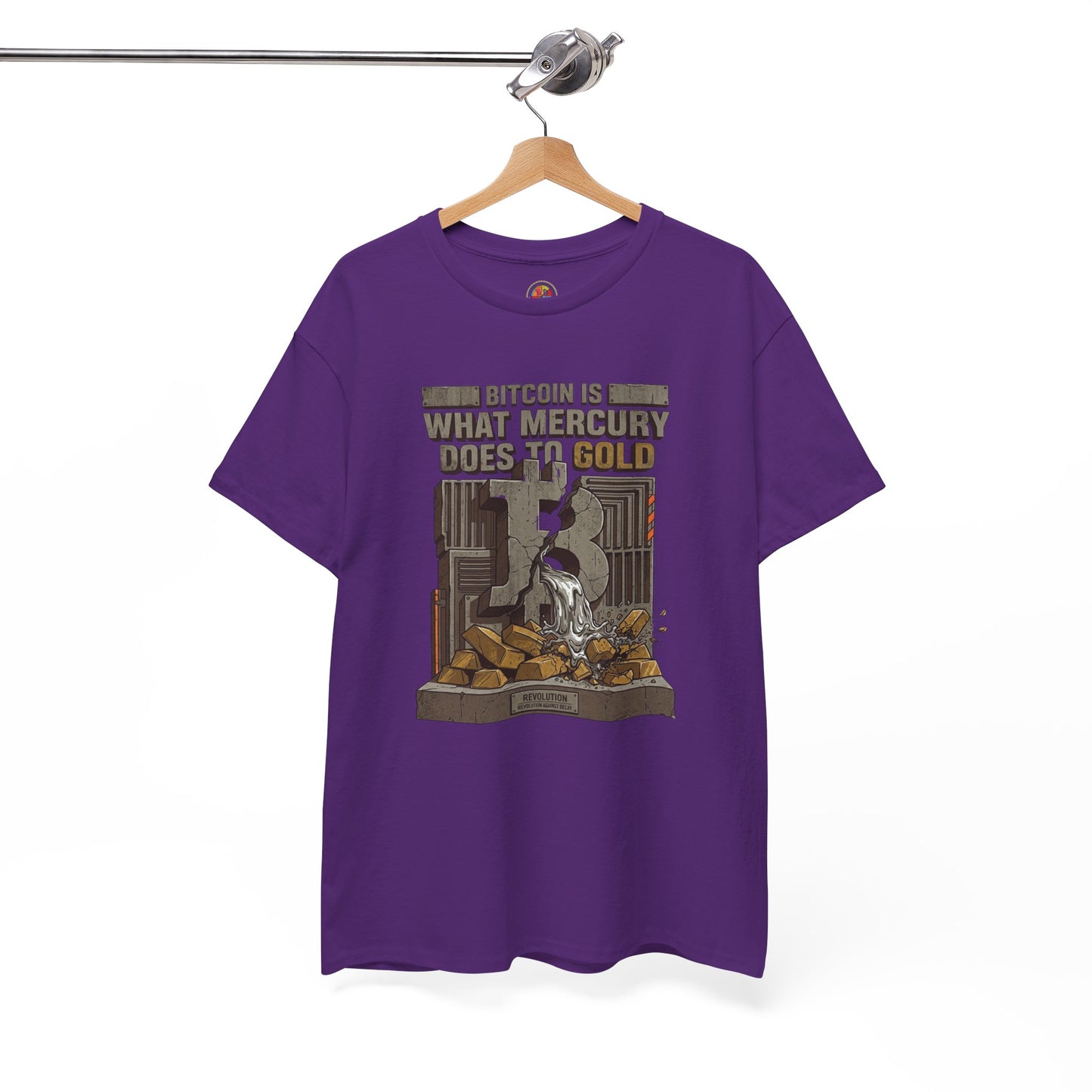 Bitcoin Mercury Effect T-Shirt — "Bitcoin is what mercury does to gold" Graphic Tee