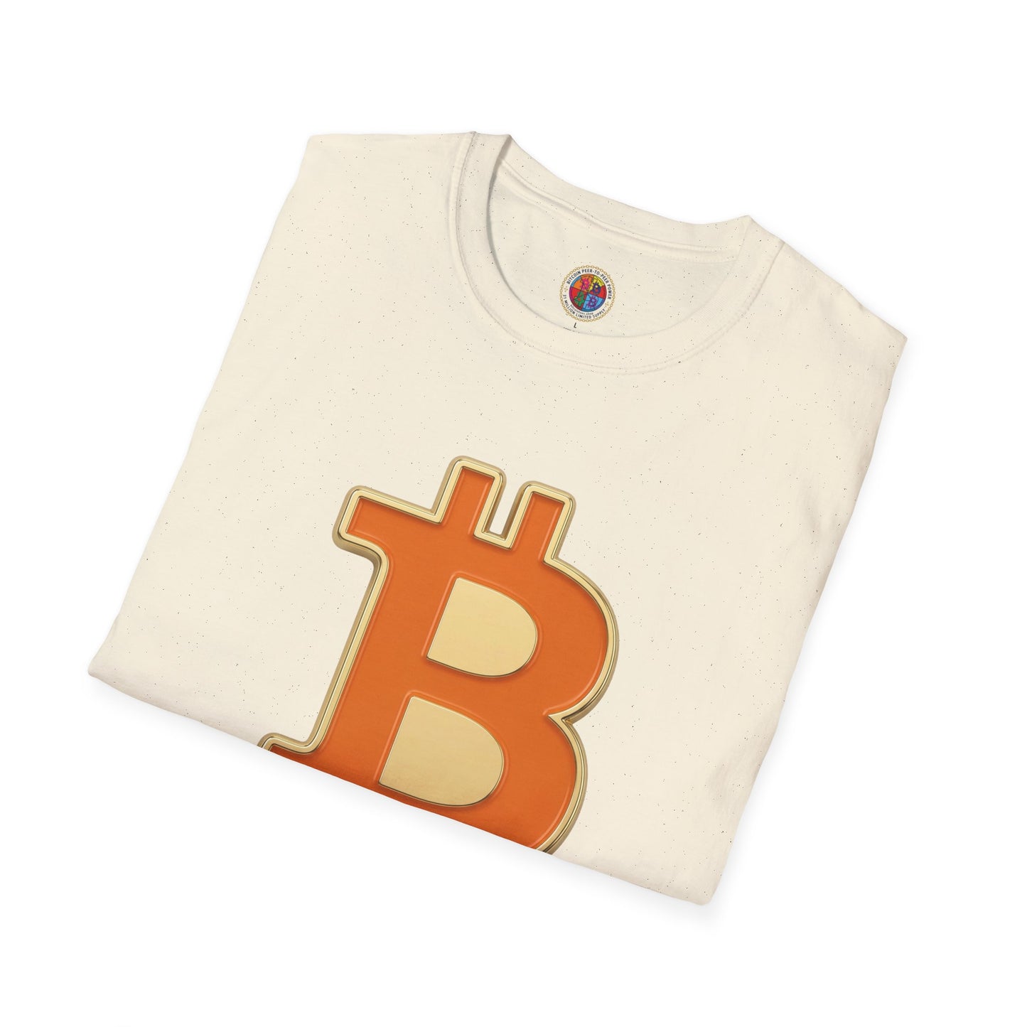 Bitcoin Enamel Logo T-Shirt — Retro Orange Crypto Tee