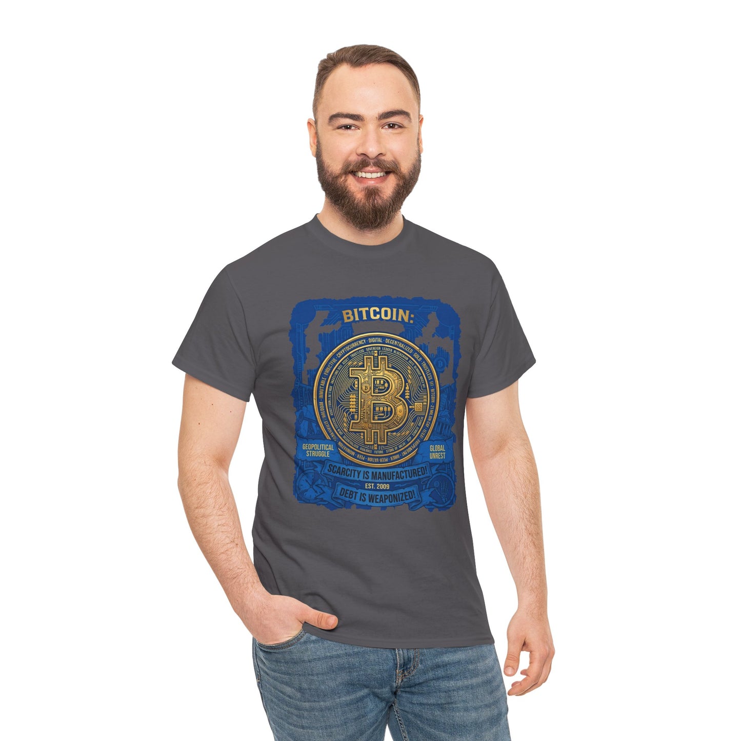 Bitcoin Vintage Coin Graphic Tee — Crypto Enthusiast T-Shirt