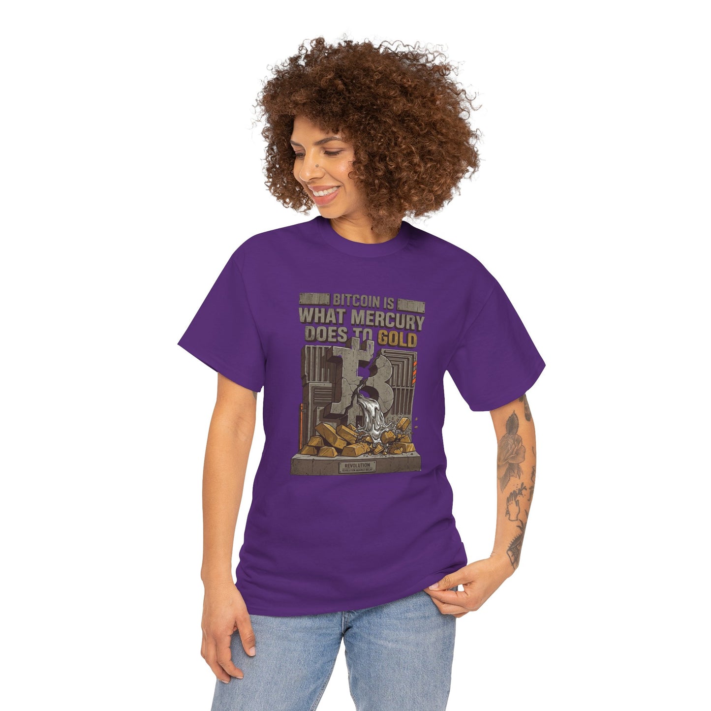 Bitcoin Mercury Effect T-Shirt — "Bitcoin is what mercury does to gold" Graphic Tee
