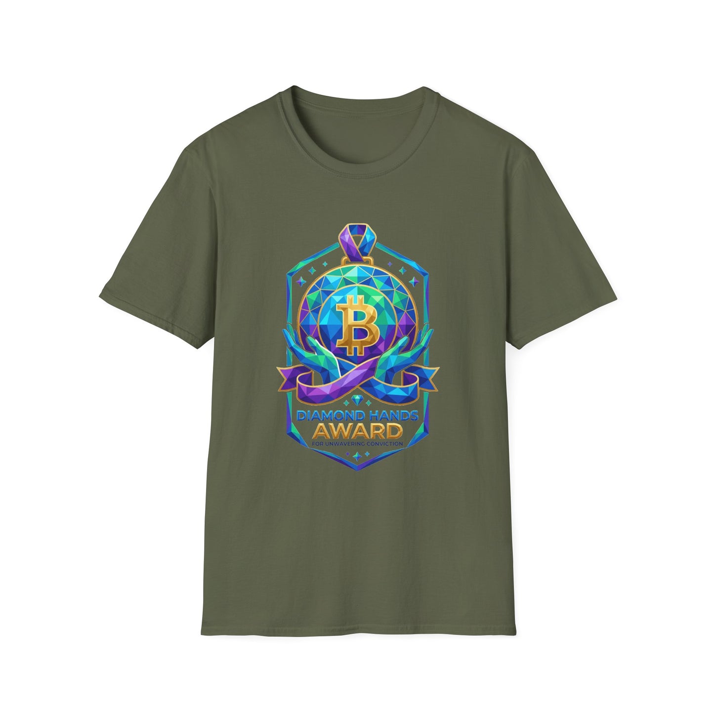 Bitcoin Diamond Hands Award T-Shirt — Crypto Investor Graphic Tee