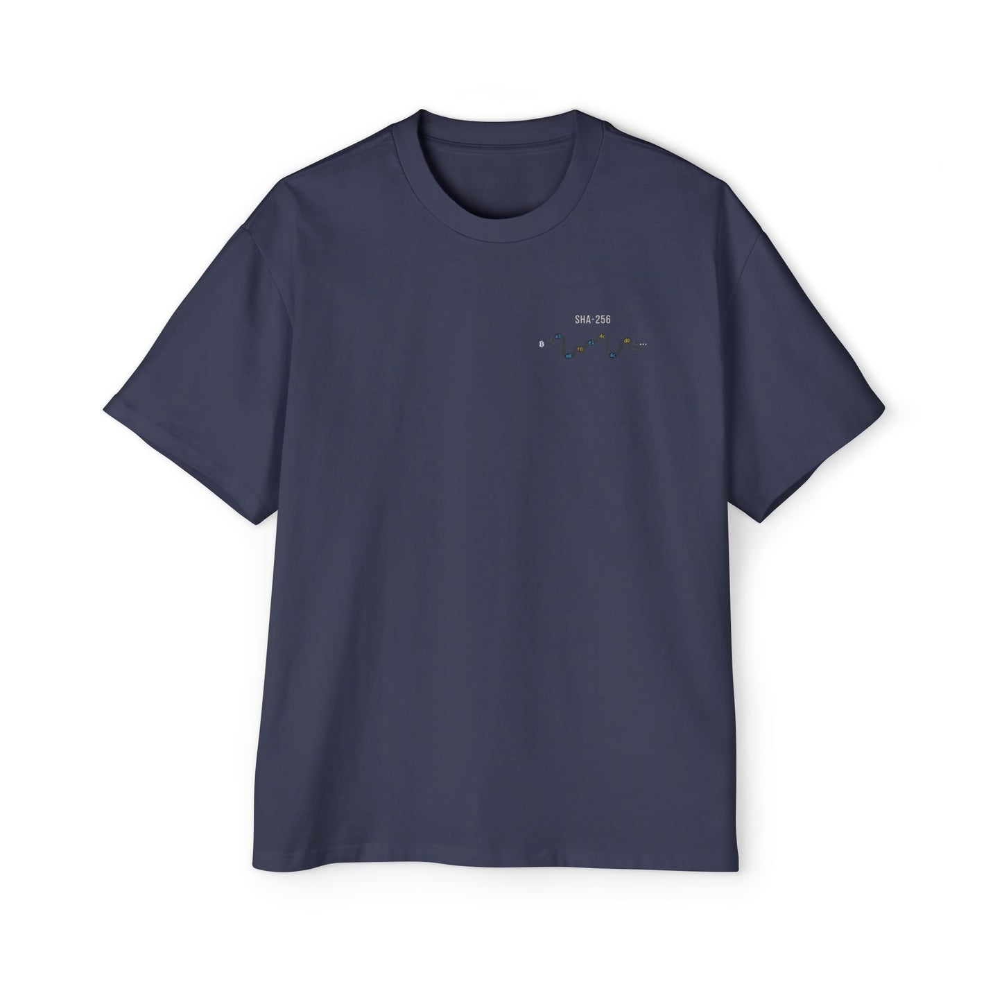 Bitcoin Genesis Block Tee — Coordinates Back & SHA-256 Front