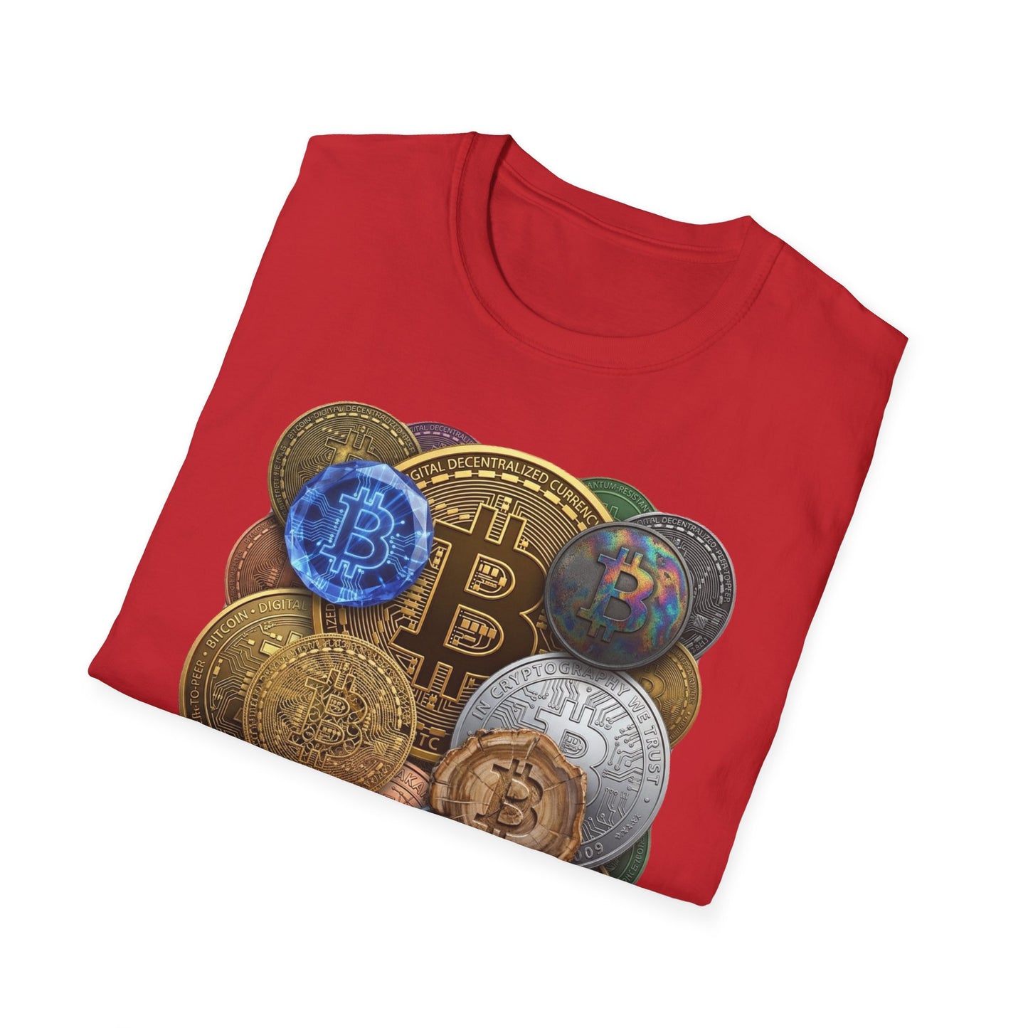 Bitcoin Crypto Coins Graphic T‑Shirt — Cryptocurrency Investor Tee
