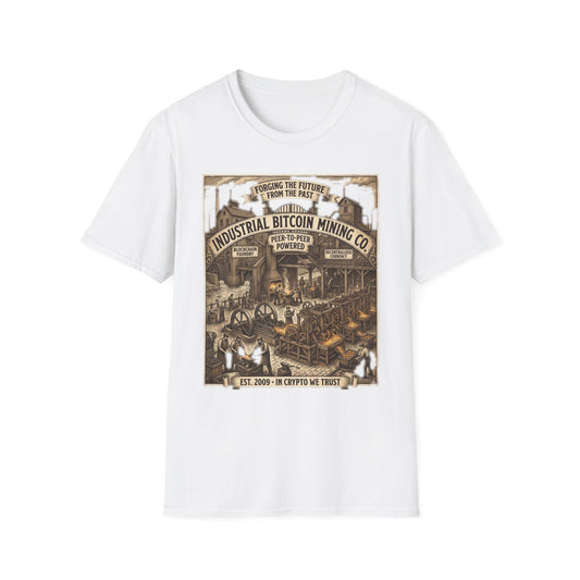 Industrial Bitcoin Mining Co. T-Shirt — Vintage Crypto Miner Graphic Tee
