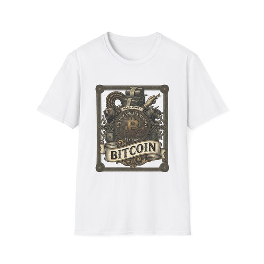 Bitcoin Steampunk T-Shirt — Vintage Crypto Emblem Tee