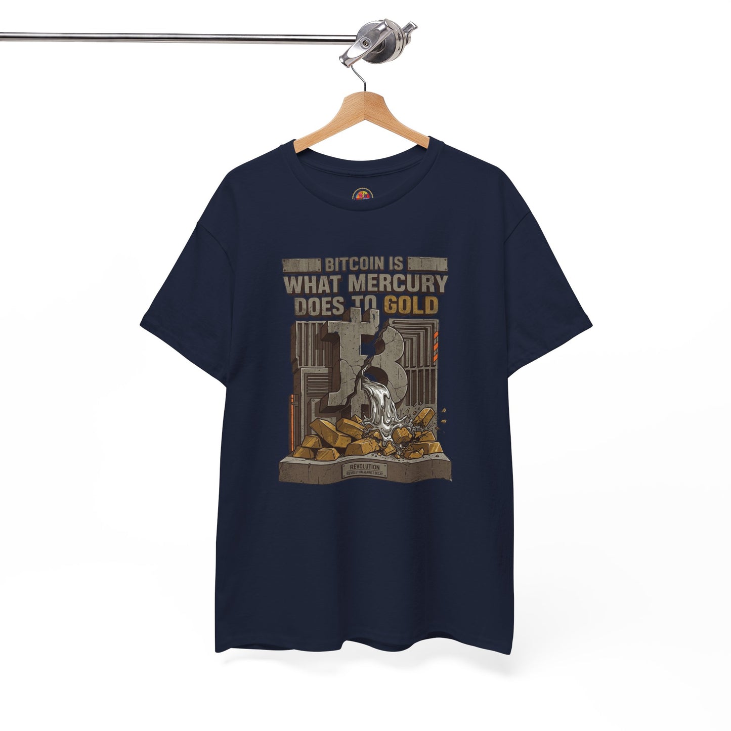 Bitcoin Mercury Effect T-Shirt — "Bitcoin is what mercury does to gold" Graphic Tee
