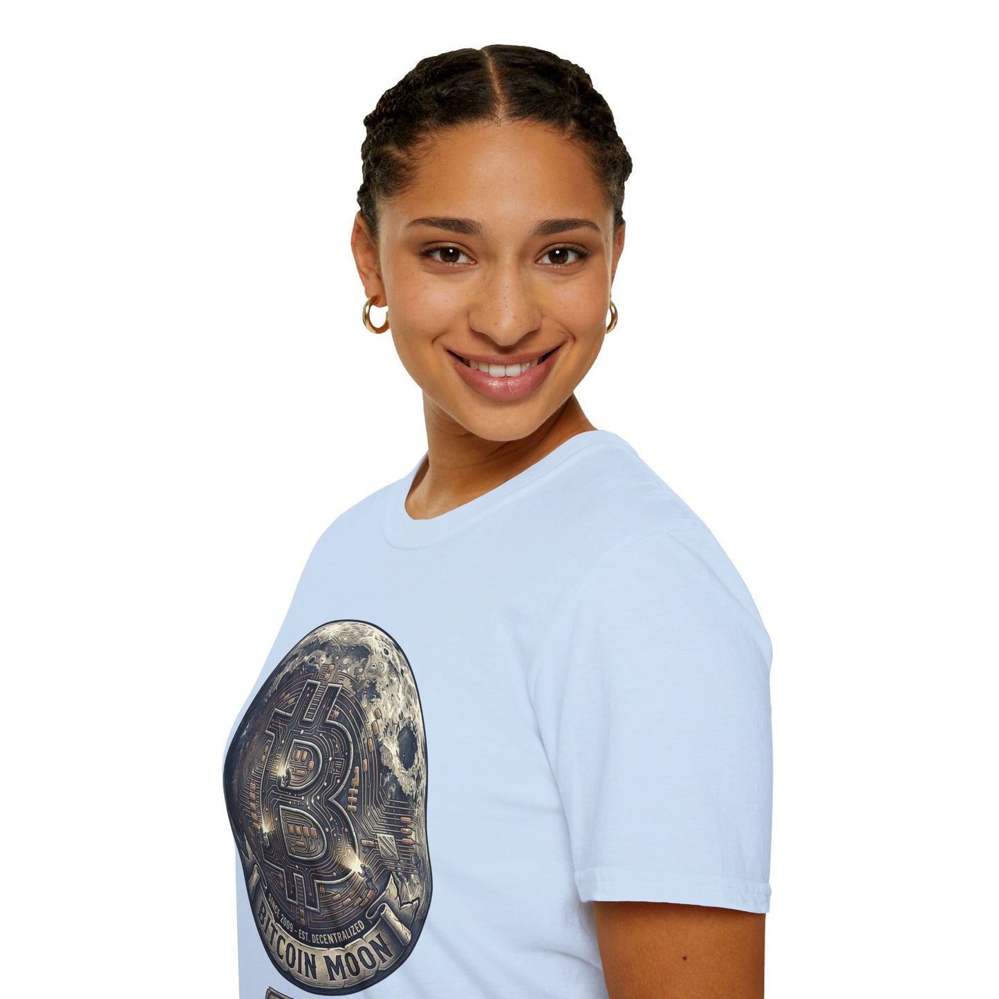Bitcoin Moon Graphic T-Shirt — “In Crypto We Trust” Crypto Enthusiast Tee