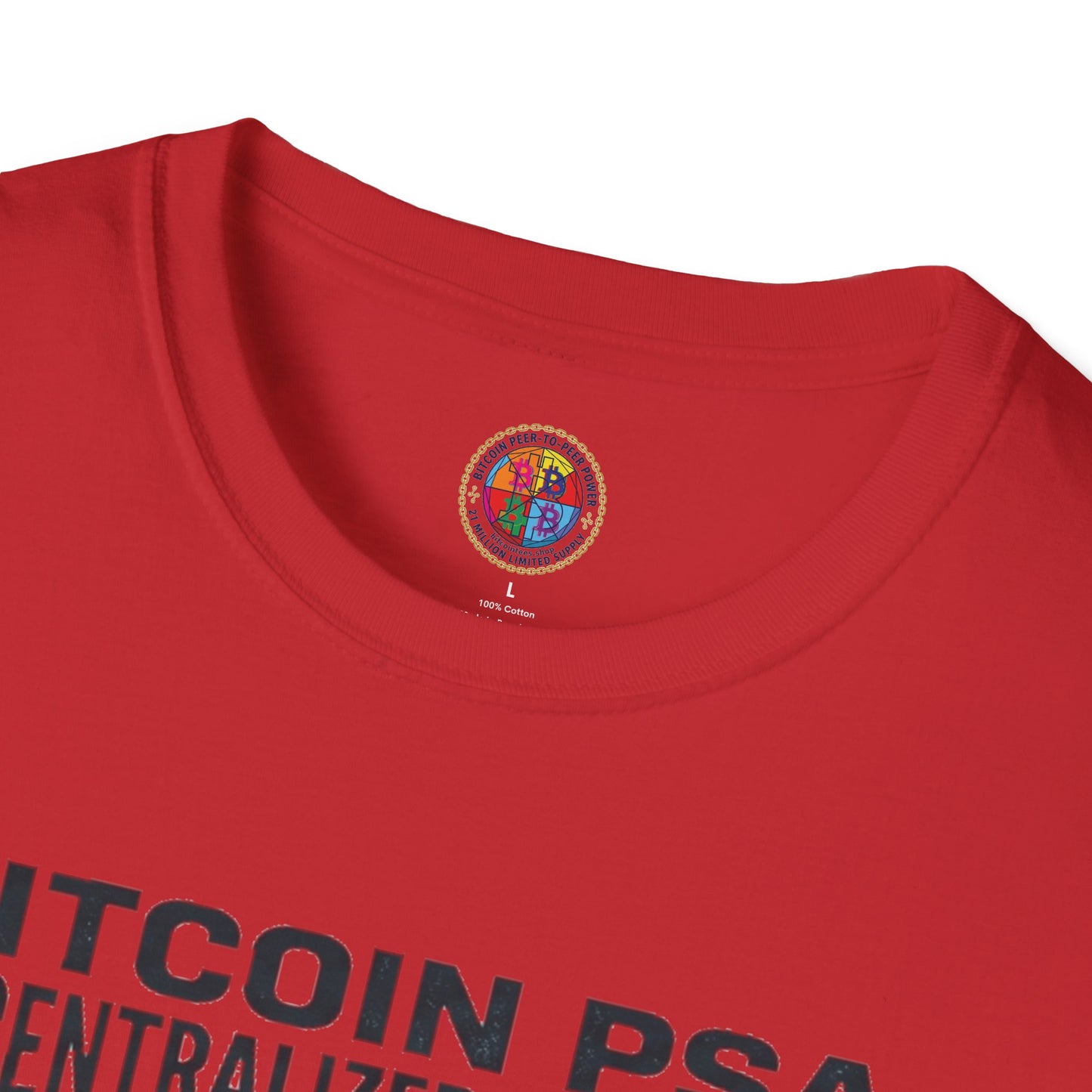 Bitcoin PSA T-Shirt — "Decentralized Vigilance: Not Your Keys, Not Your Coins"
