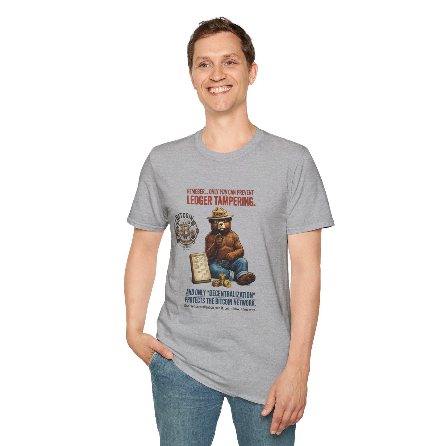 Smokey the Bear Bitcoin T-Shirt — Decentralization Design