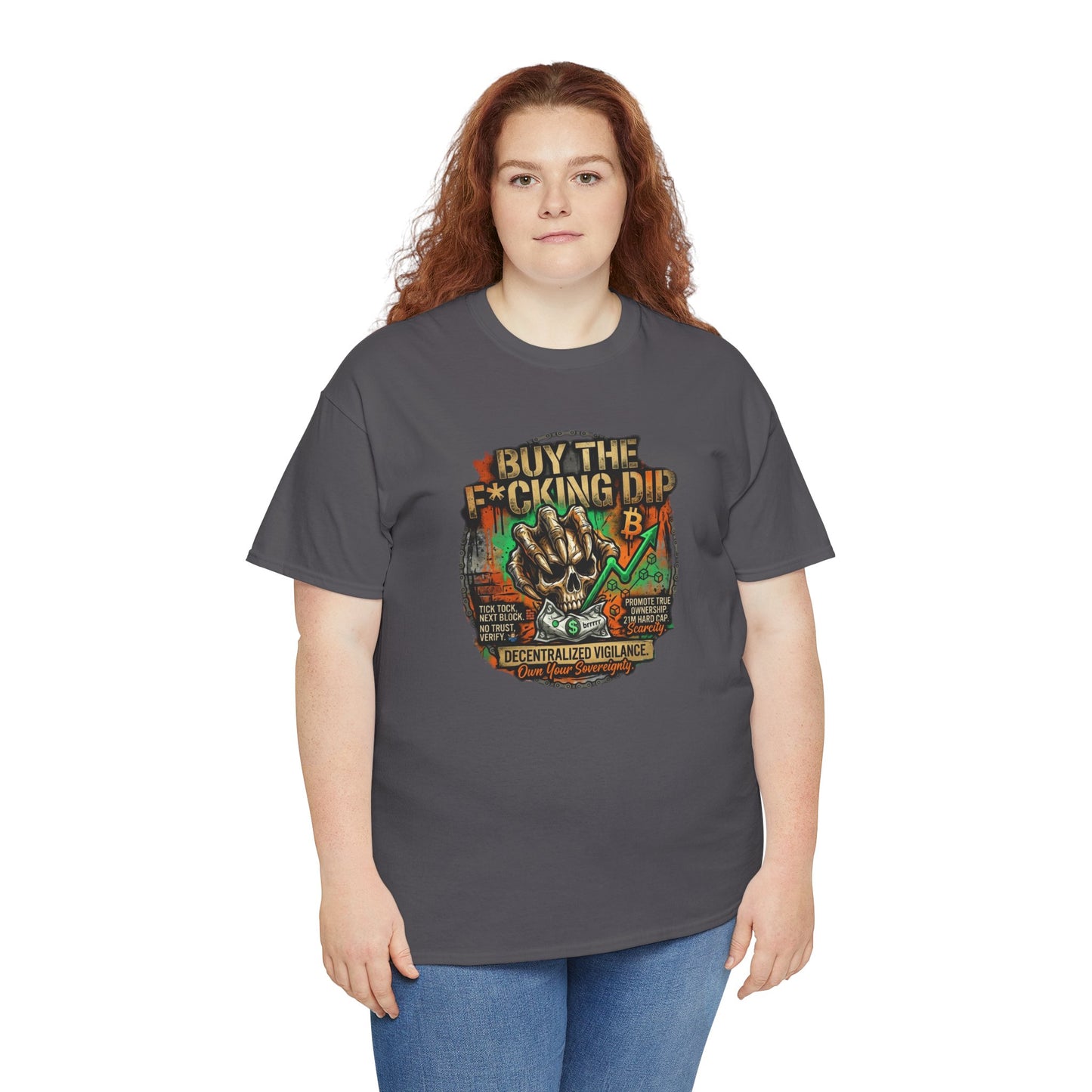 Buy The F*cking Dip Graphic Tee — Stock Market Crypto HODL Trading Shirt