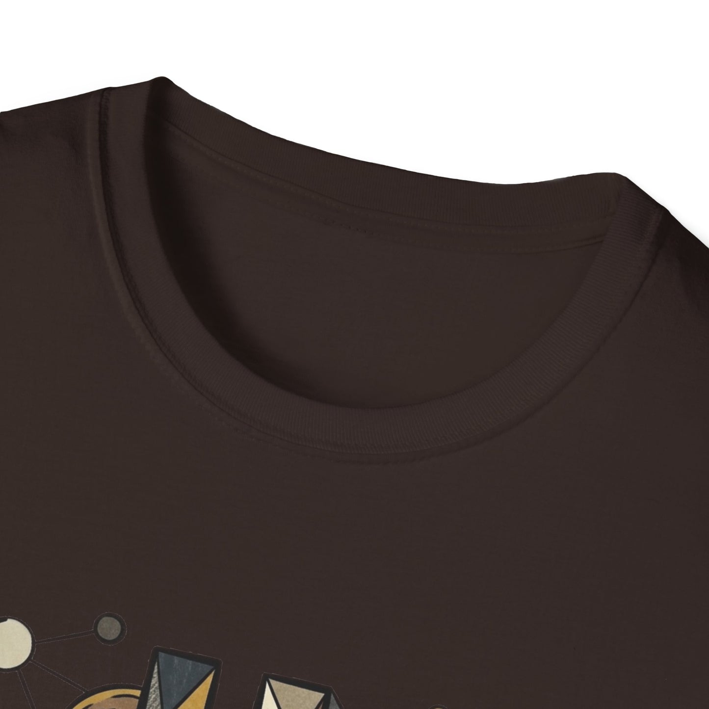 Abstract Geometric Bitcoin T-Shirt — Retro Music Art Tee