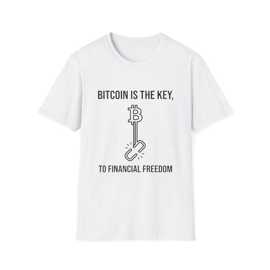 Bitcoin Is the Key T-Shirt — To Financial Freedom Crypto Tee