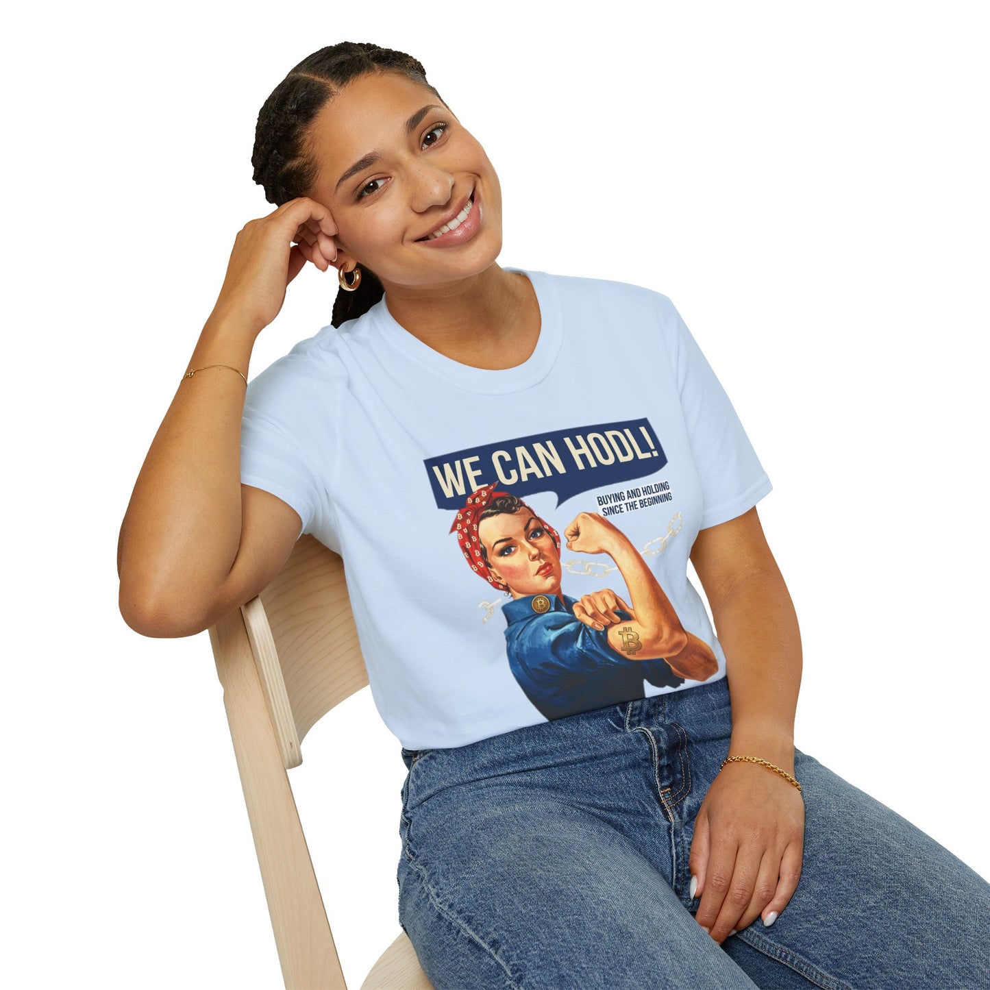 HODL Rosie T-Shirt – We Can HODL! Crypto Investor Retro Tee