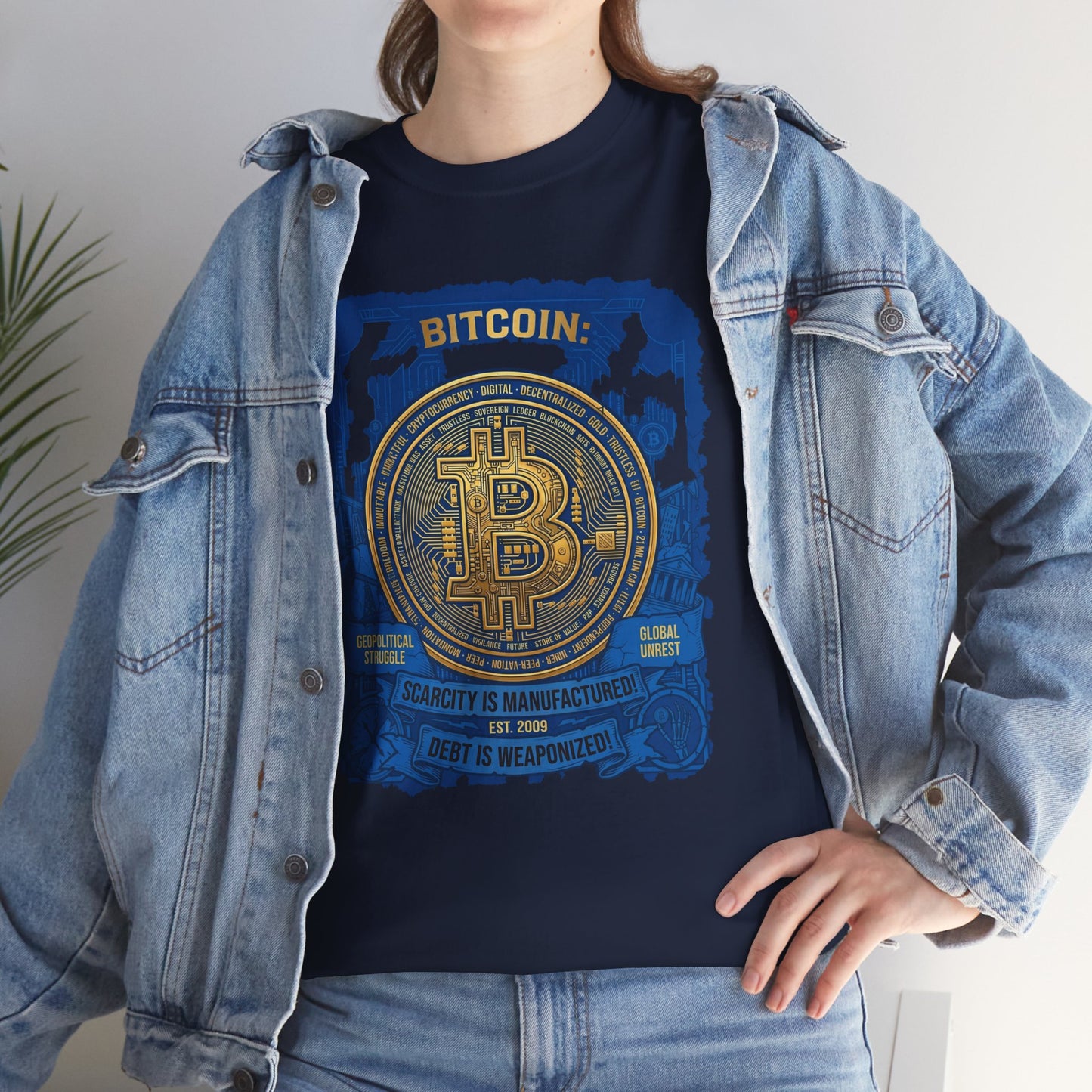 Bitcoin Vintage Coin Graphic Tee — Crypto Enthusiast T-Shirt