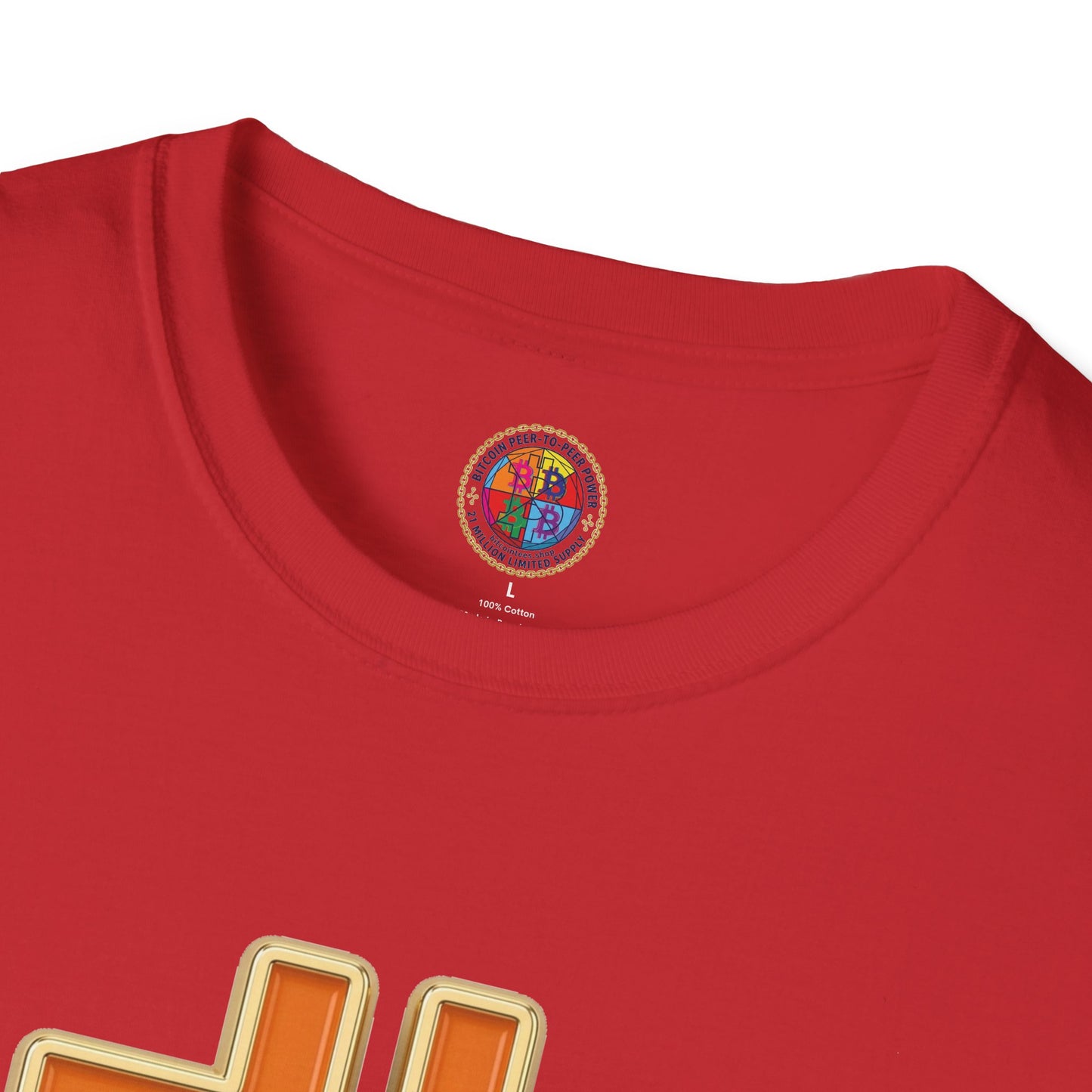 Bitcoin Enamel Logo T-Shirt — Retro Orange Crypto Tee
