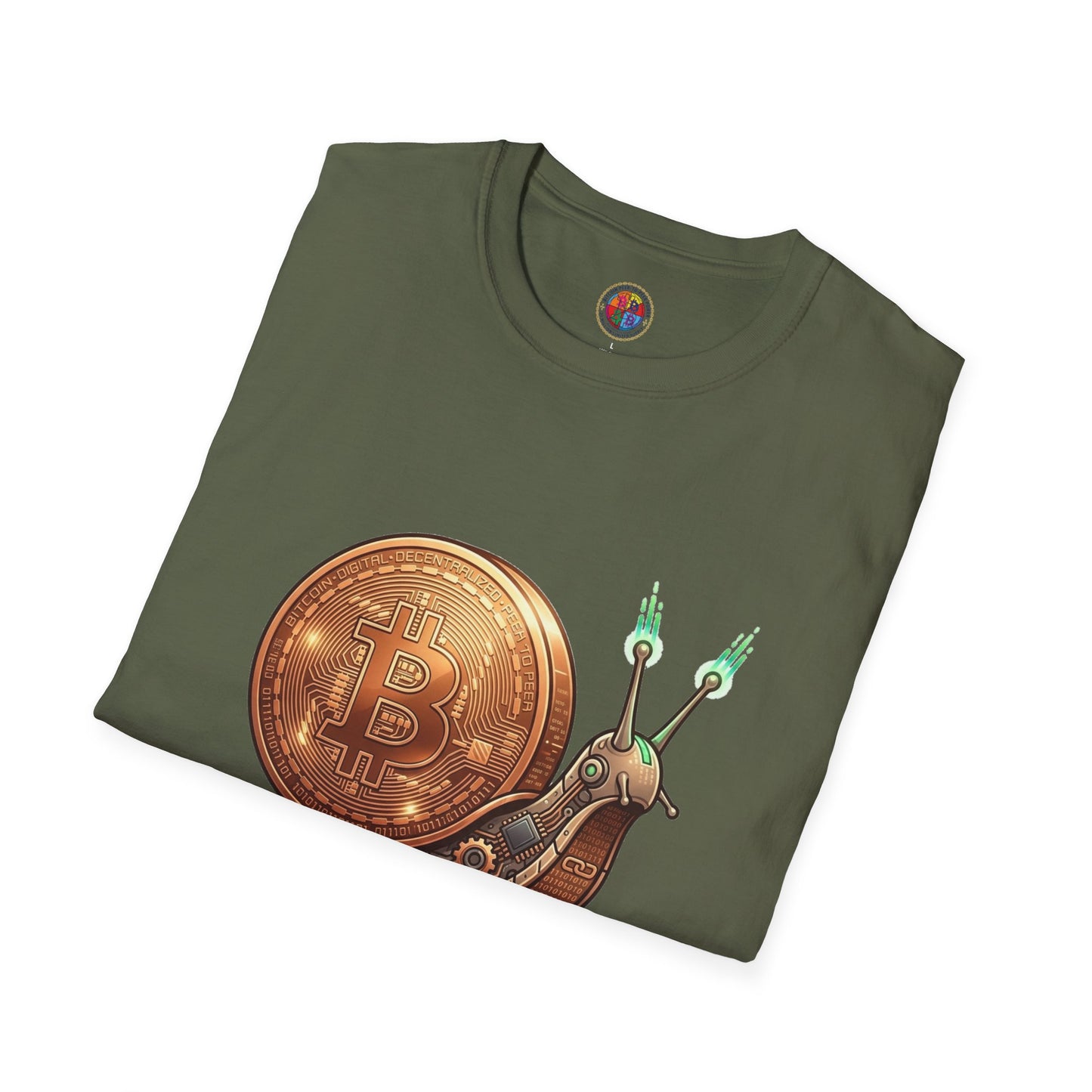 Bitcoin Snail T-Shirt — "Bitcoin Snail: The Slowest, Surest Path" Crypto Tee