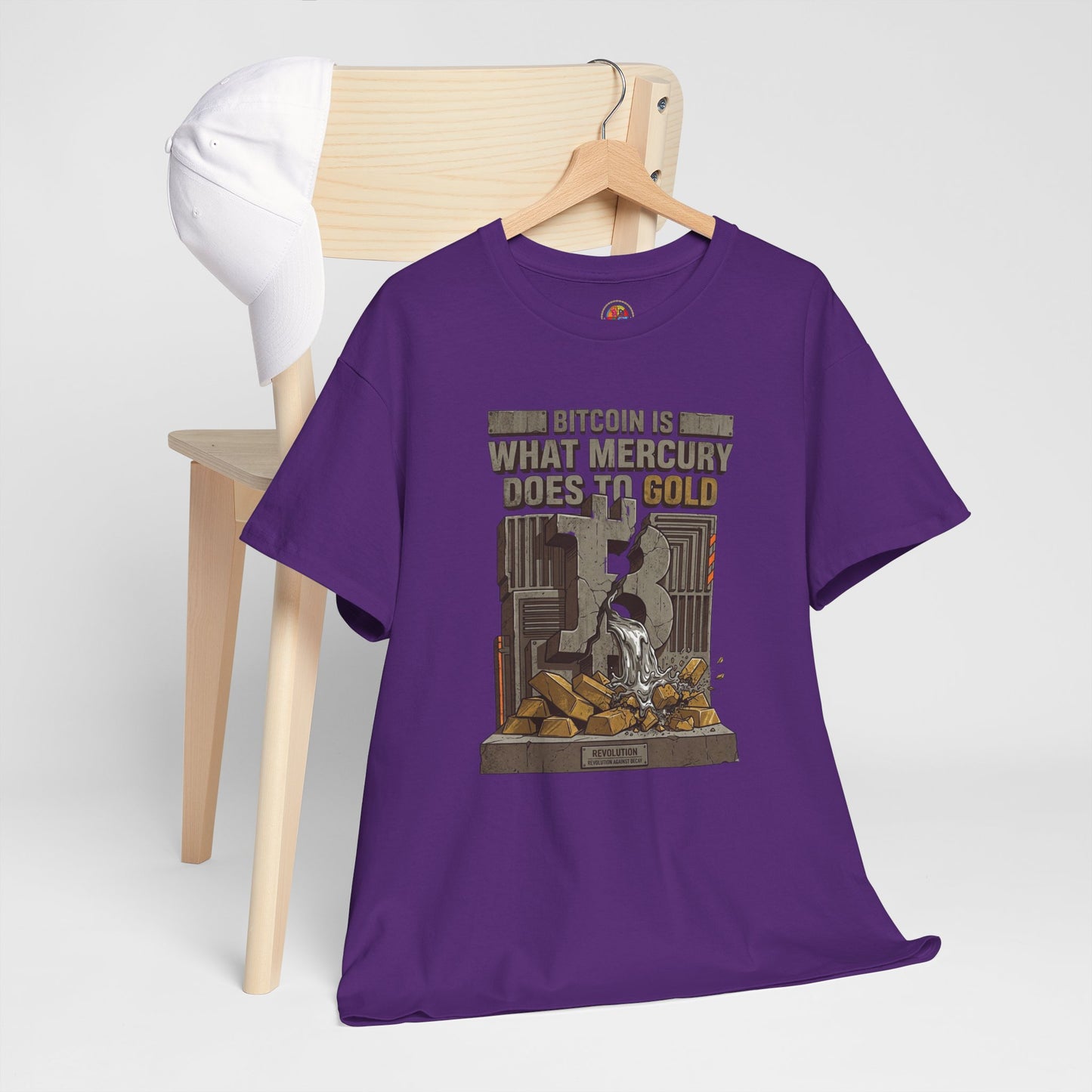 Bitcoin Mercury Effect T-Shirt — "Bitcoin is what mercury does to gold" Graphic Tee