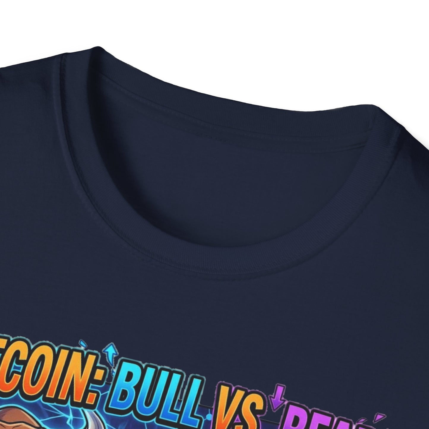 Bitcoin Bull vs Bear T-Shirt - 'The Decentralized Battle' Crypto Graphic Tee
