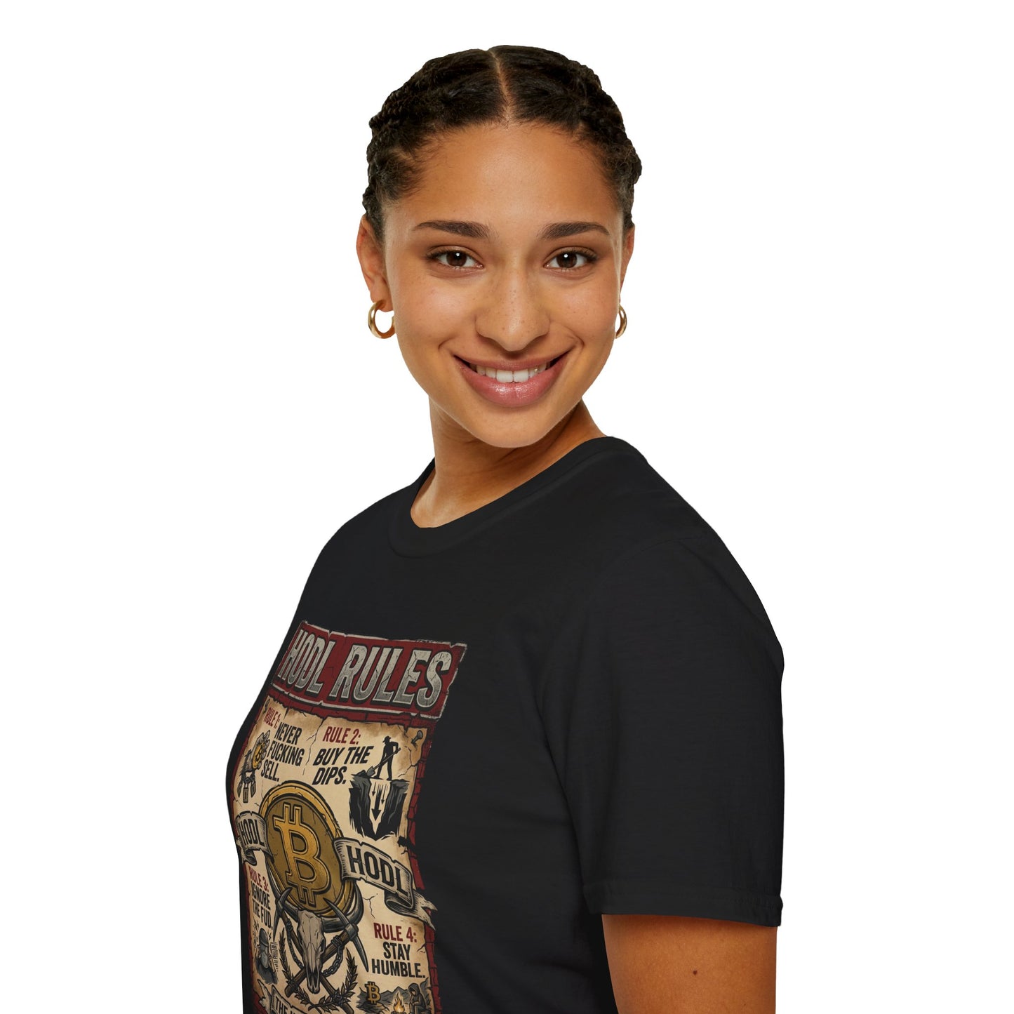 HODL Rules Bitcoin T-Shirt — Crypto Hodler Poster Graphic Tee