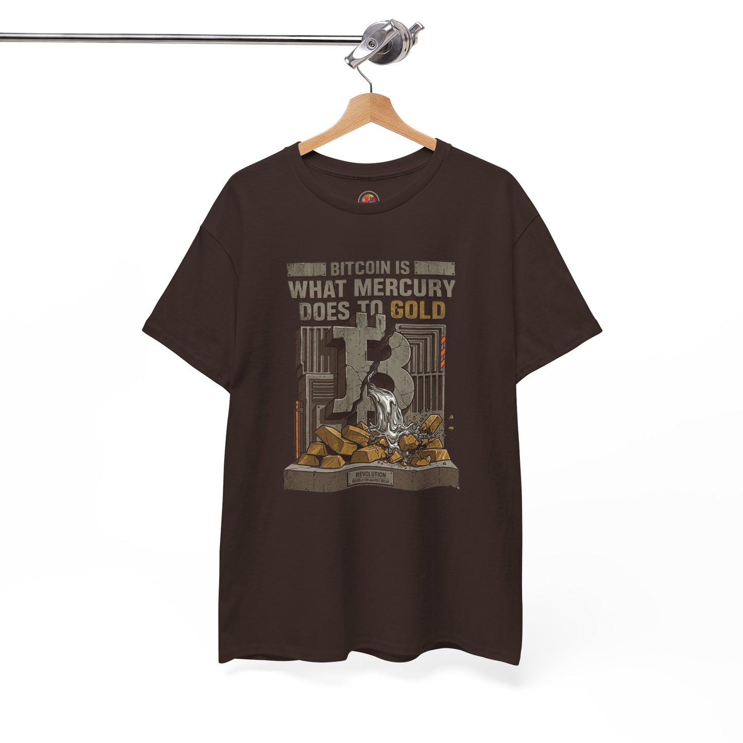 Bitcoin Mercury Effect T-Shirt — "Bitcoin is what mercury does to gold" Graphic Tee