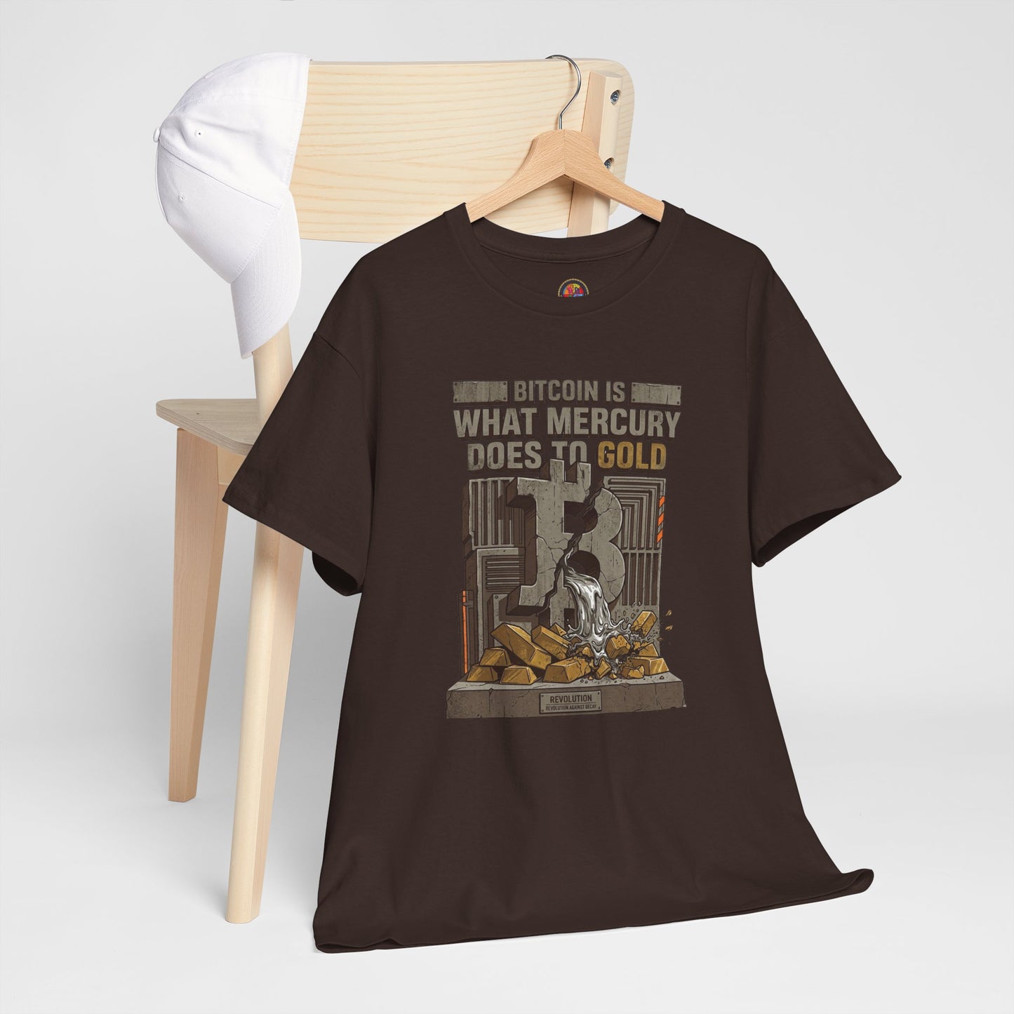 Bitcoin Mercury Effect T-Shirt — "Bitcoin is what mercury does to gold" Graphic Tee