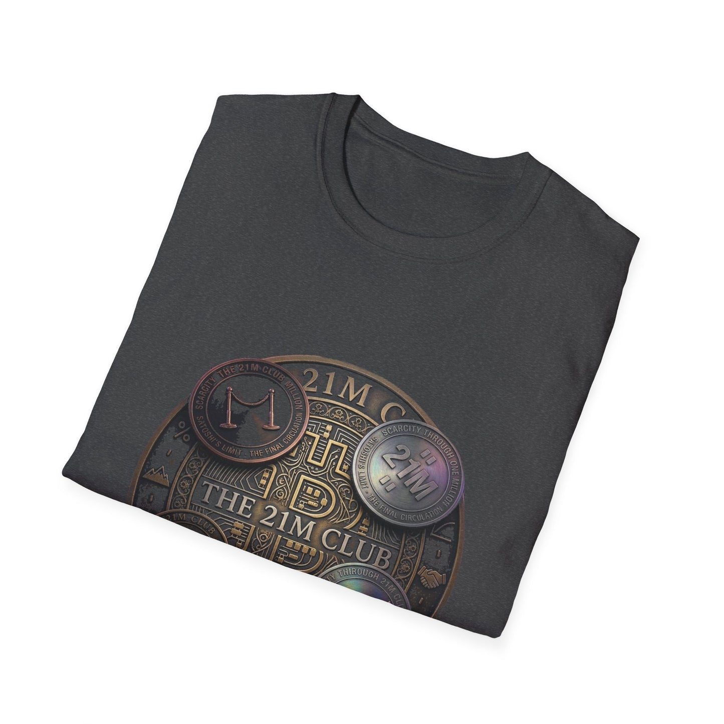 Vintage 21M Club Coin Circle T-Shirt — Retro Currency Graphic Tee