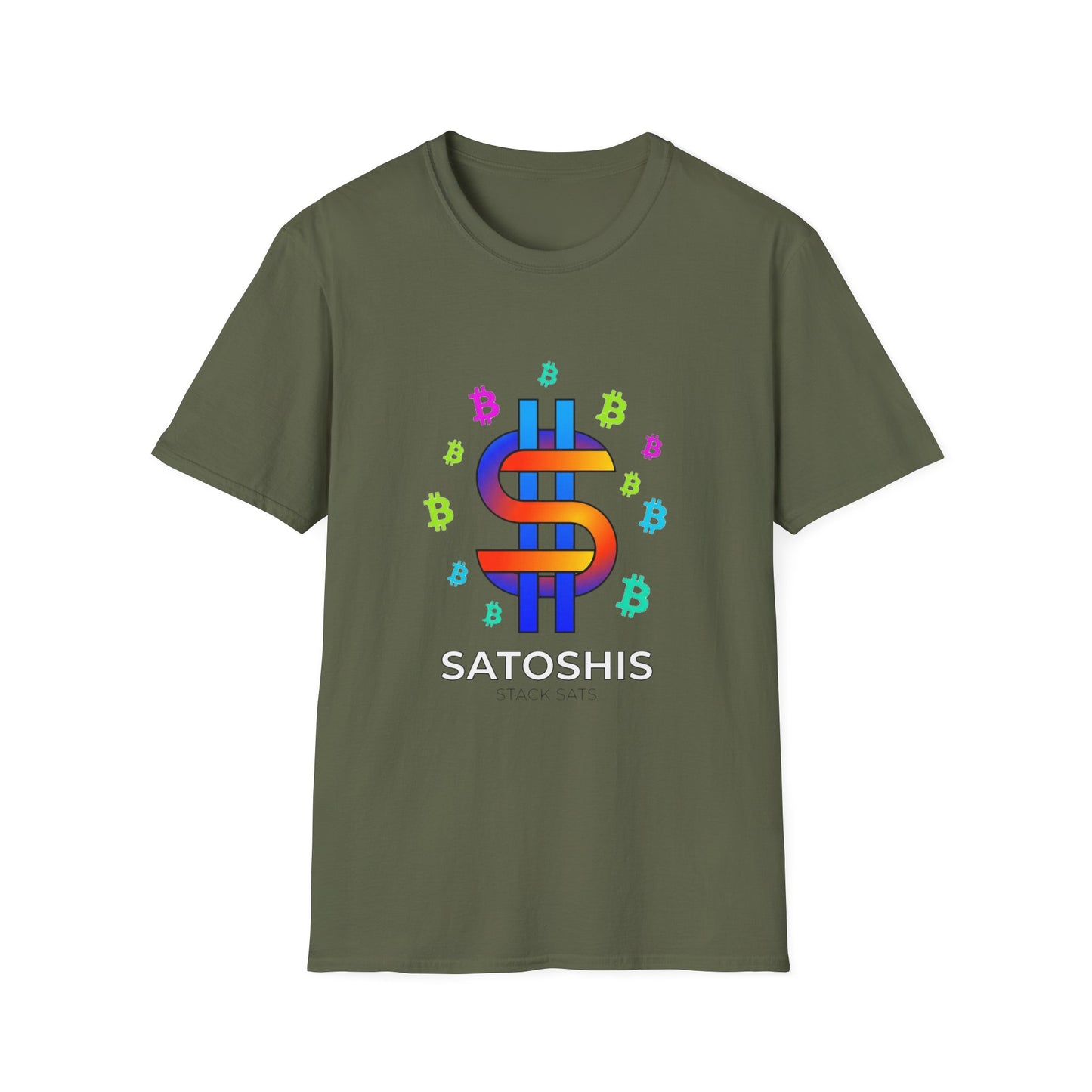 Satoshis Colorful Bitcoin Logo T-Shirt