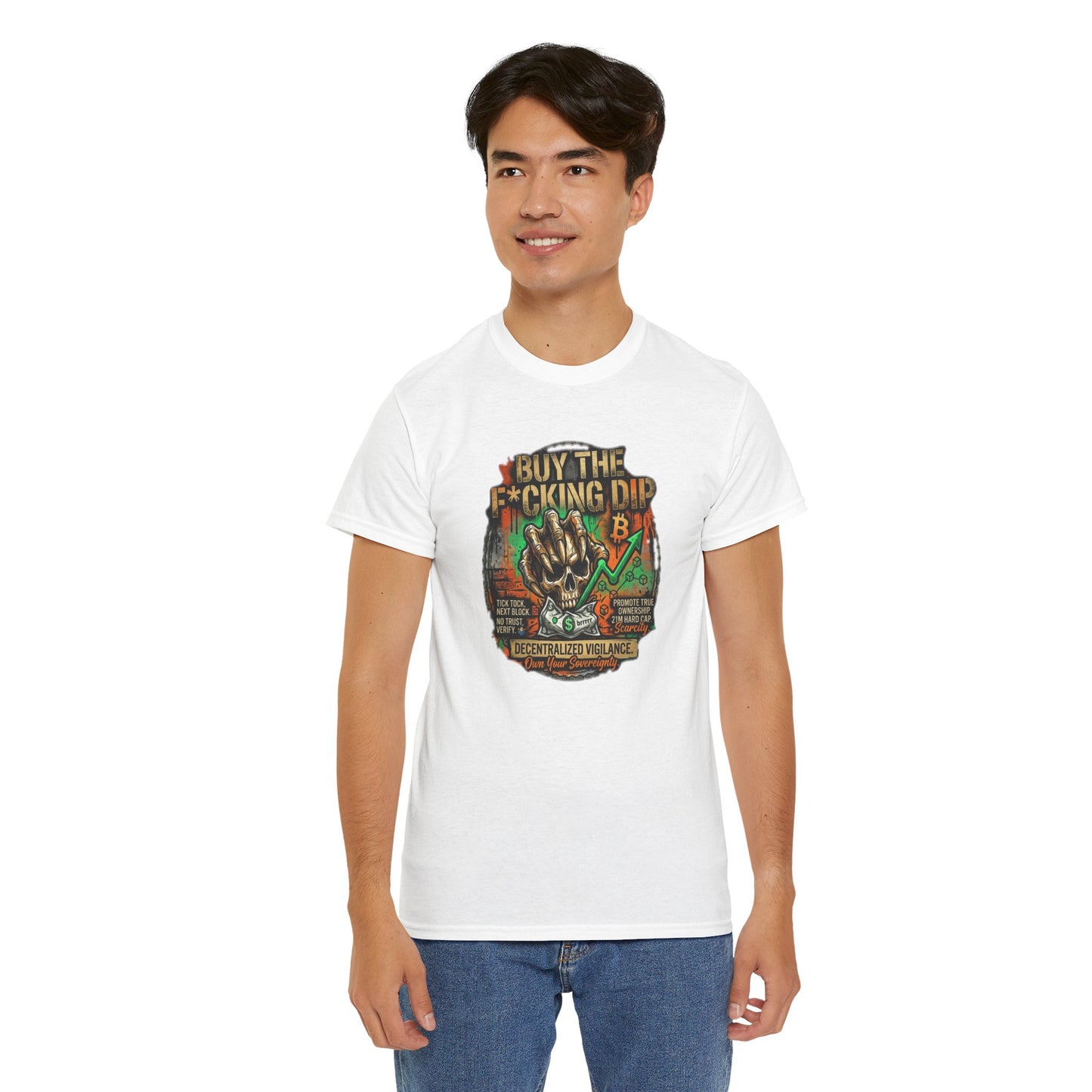 Buy The F*cking Dip Graphic Tee — Stock Market Crypto HODL Trading Shirt