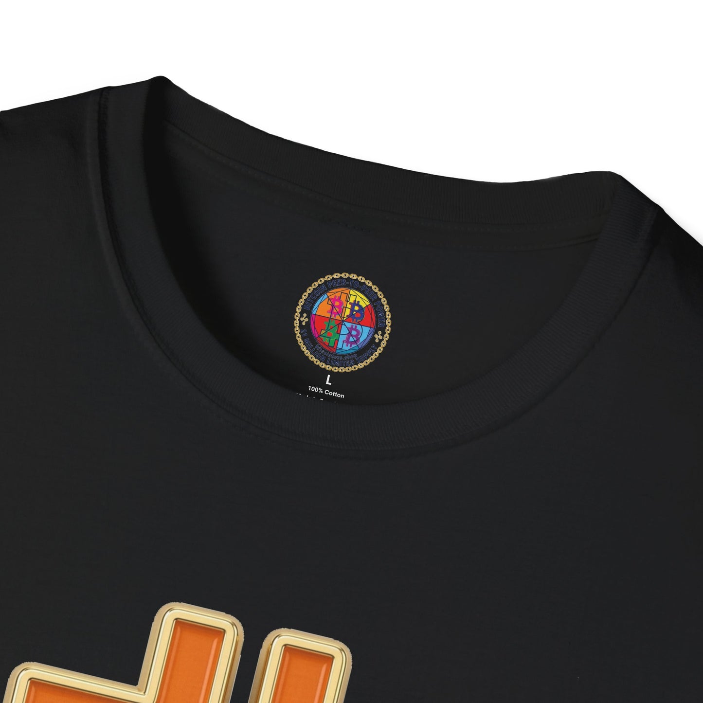 Bitcoin Enamel Logo T-Shirt — Retro Orange Crypto Tee