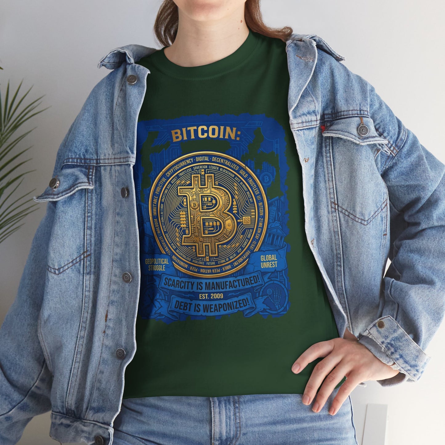 Bitcoin Vintage Coin Graphic Tee — Crypto Enthusiast T-Shirt