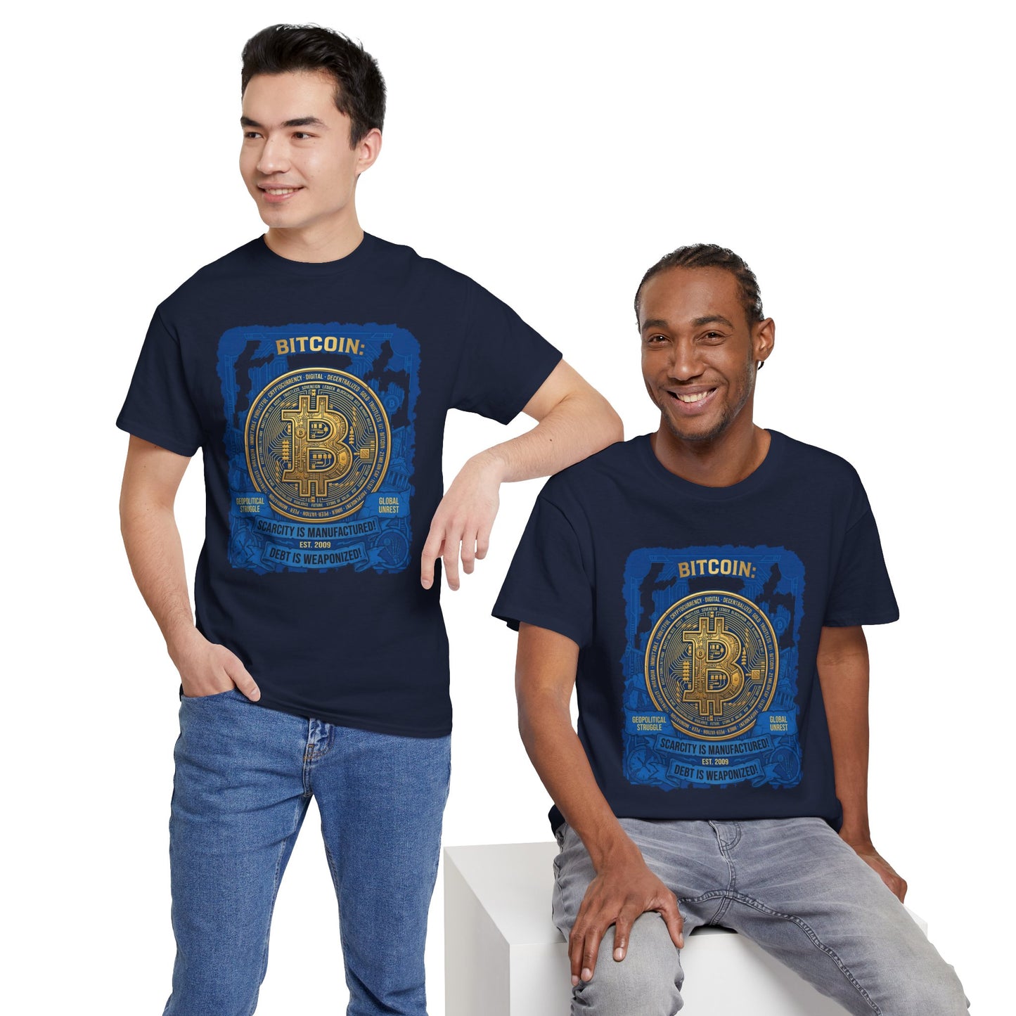 Bitcoin Vintage Coin Graphic Tee — Crypto Enthusiast T-Shirt
